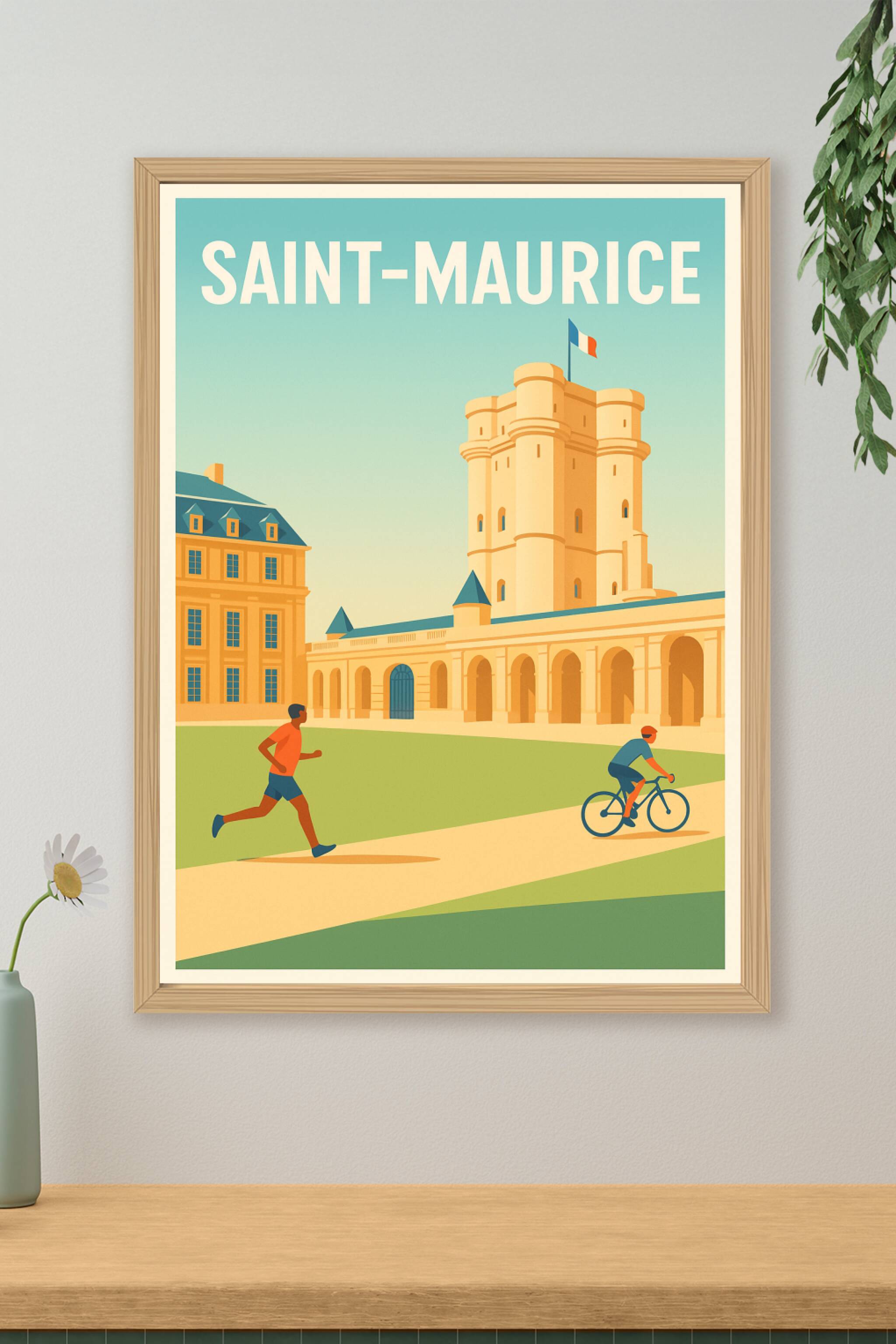 Affiche de Saint-Maurice - Charme et activité au cœur de la ville