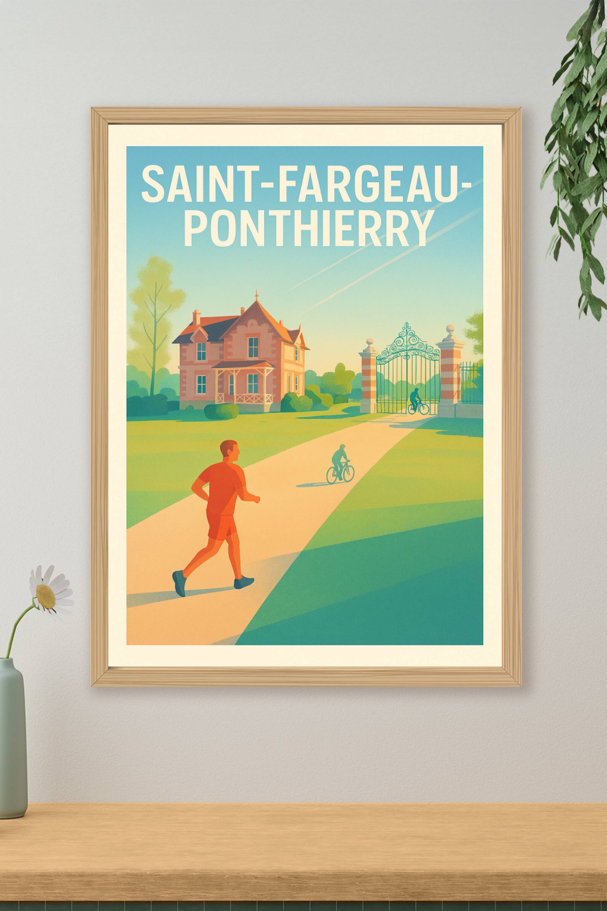 Affiche de Saint-Fargeau-Ponthierry - Douceur et Nature à l'Éveil