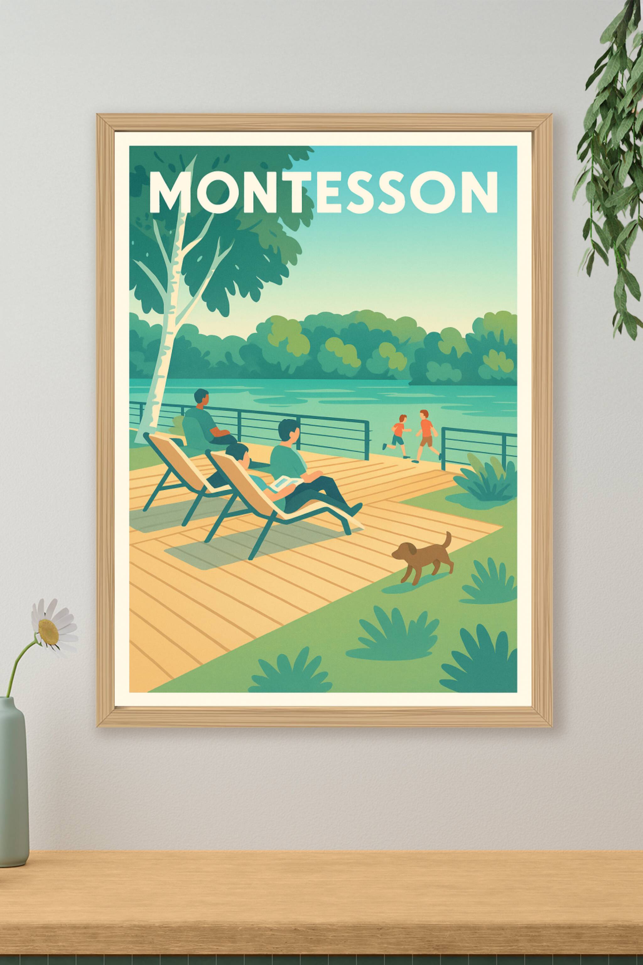 Affiche de Montesson - Instant détente au bord de l'eau