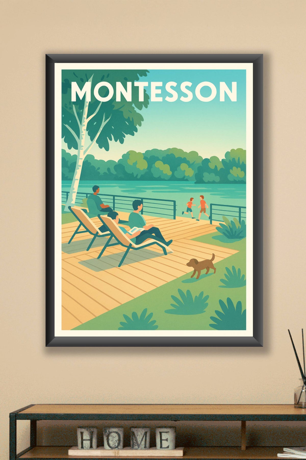 Affiche de Montesson - Instant détente au bord de l'eau