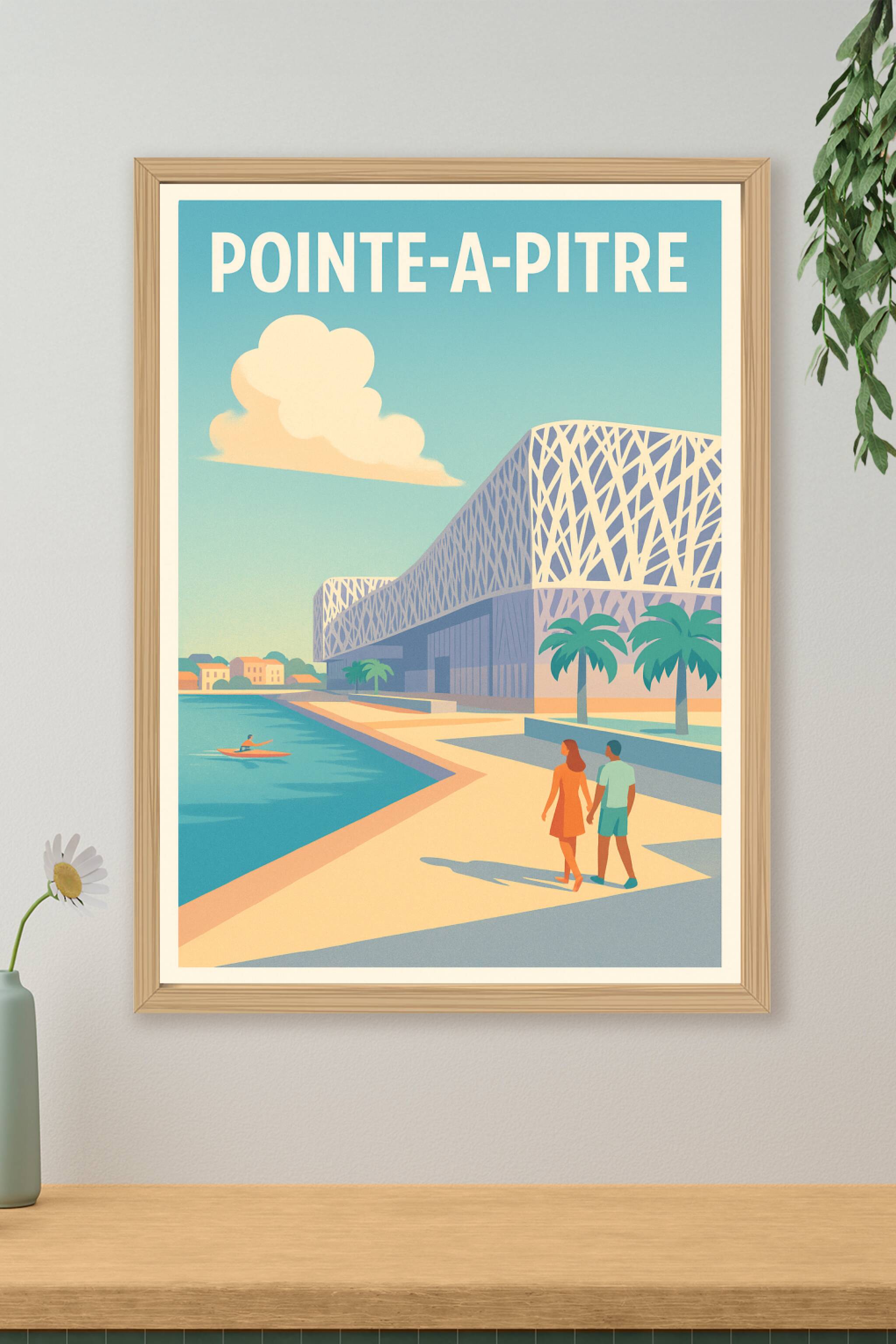Affiche de Pointe-à-Pitre - Une promenade au bord de l'eau