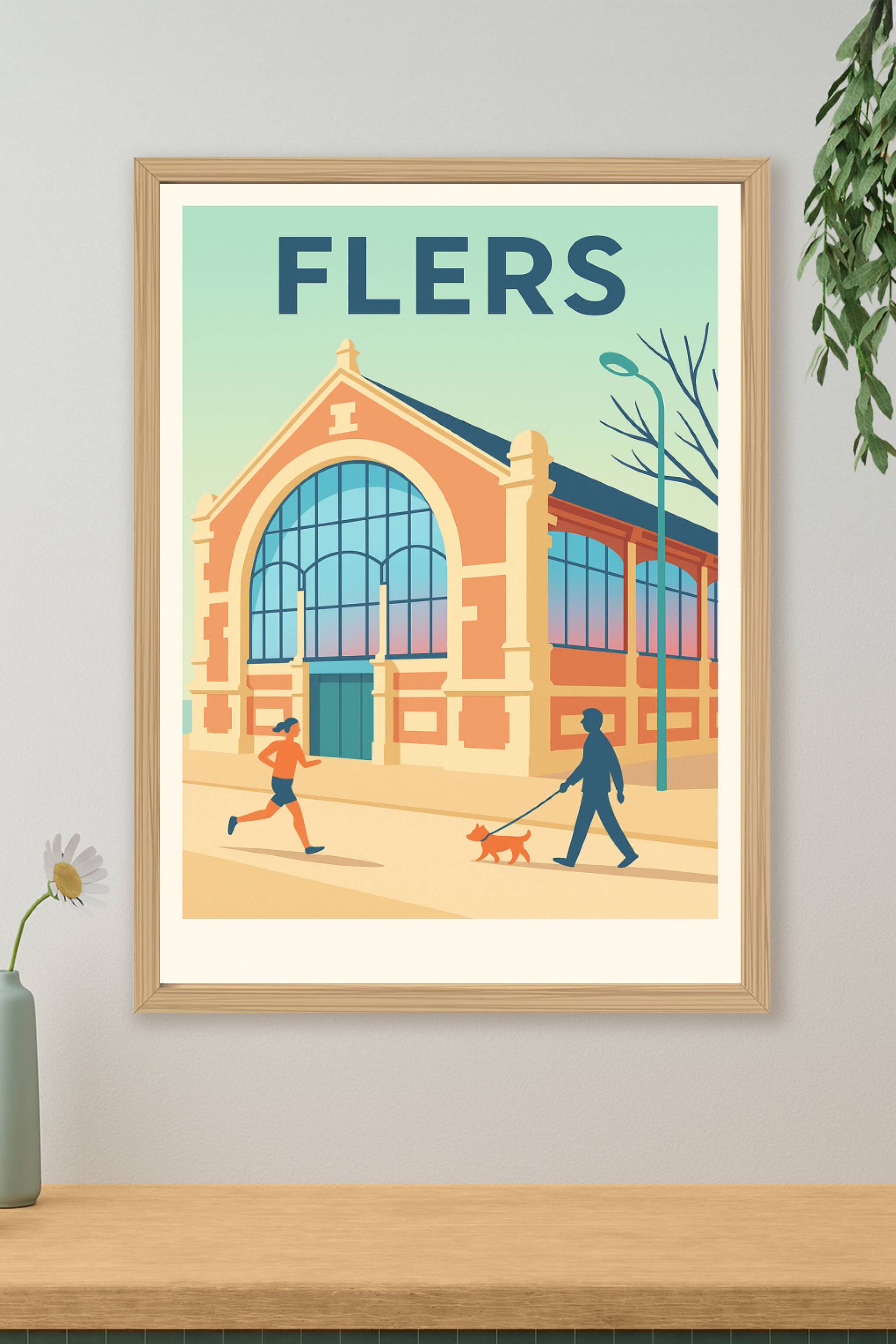 Affiche de Flers - Charme et vie quotidienne en Normandie