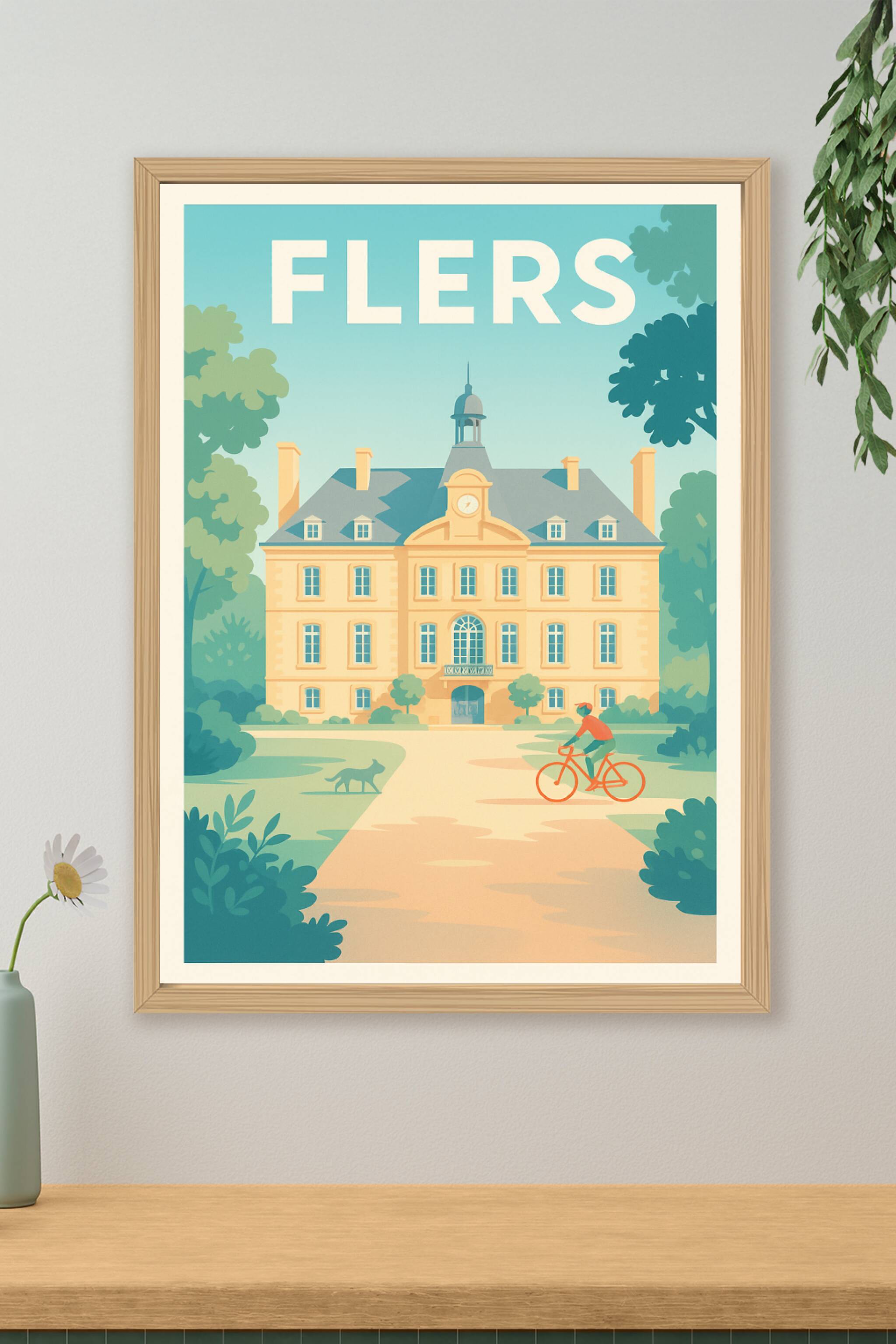 Affiche de Flers - L'élégance tranquille du château