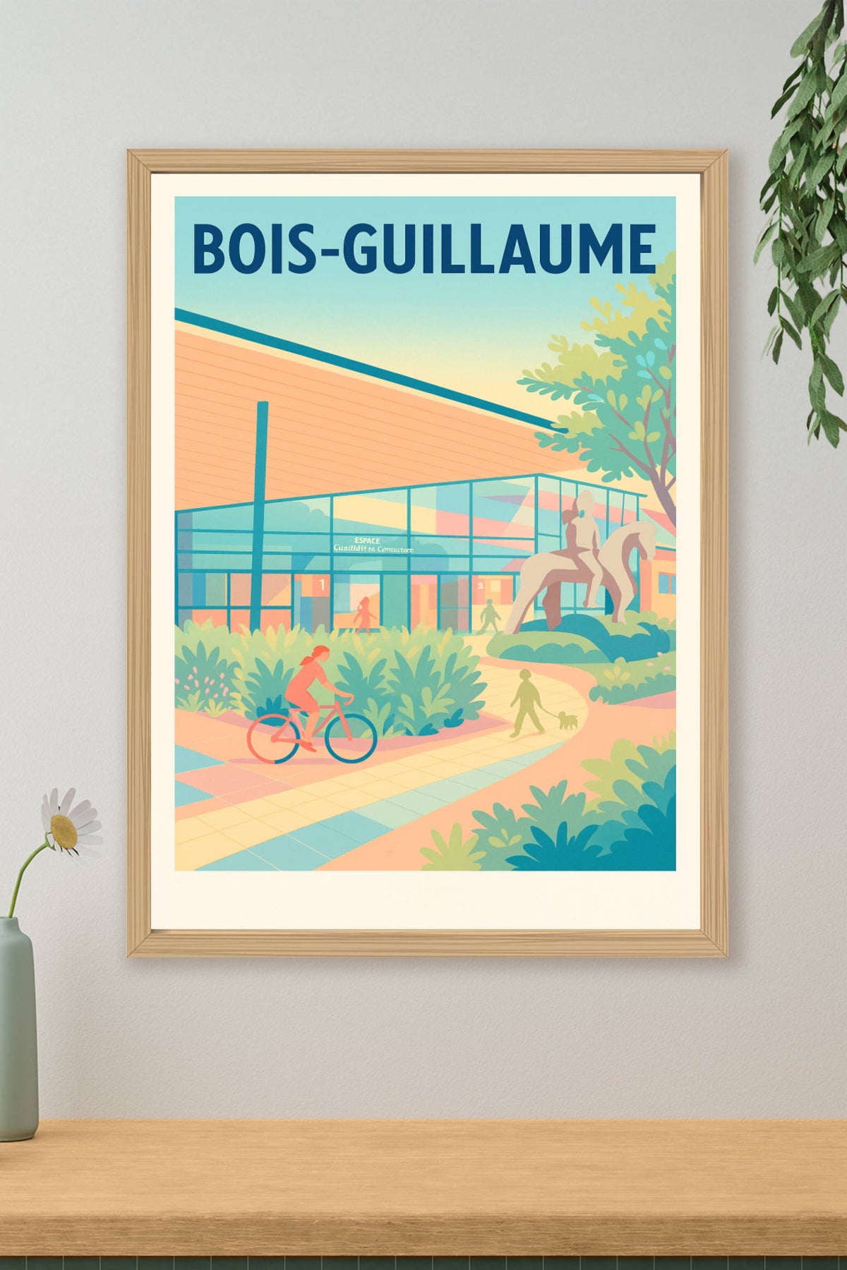 Affiche de Bois-Guillaume - Vibrante vie urbaine et nature apaisante