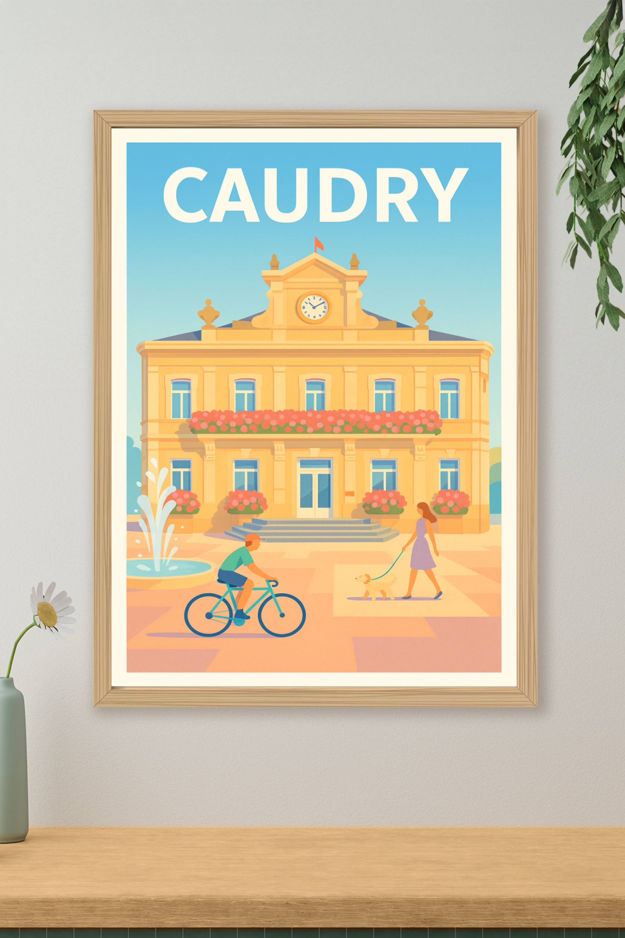 Affiche de Caudry - L'élégance paisible du centre-ville