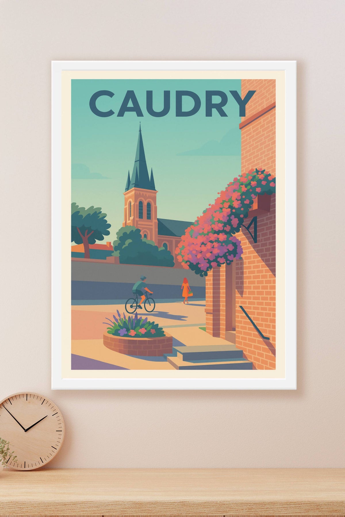 Affiche de Caudry - Charme paisible et couleurs ensoleillées