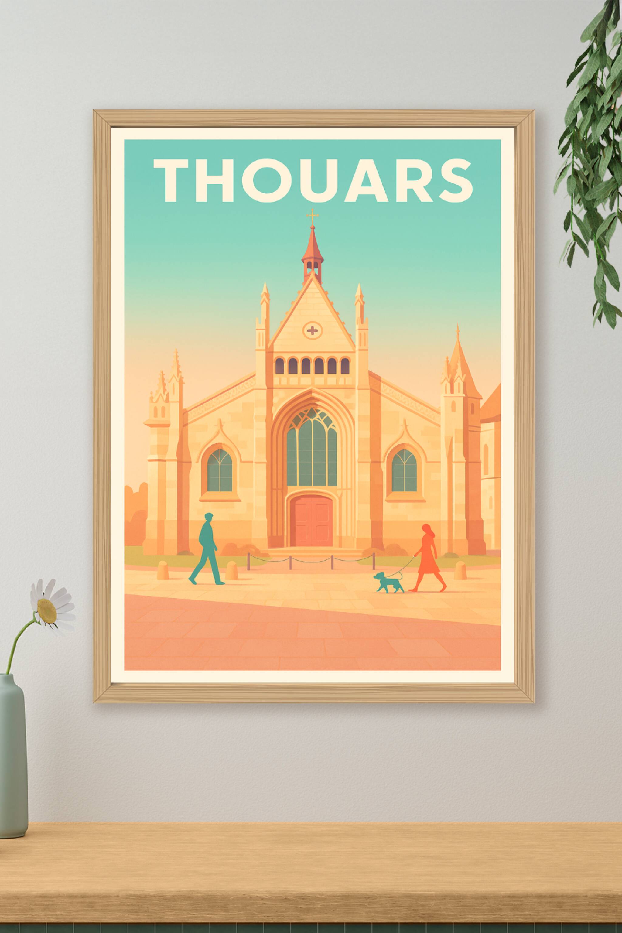Affiche de Thouars - Charme et sérénité au cœur historique