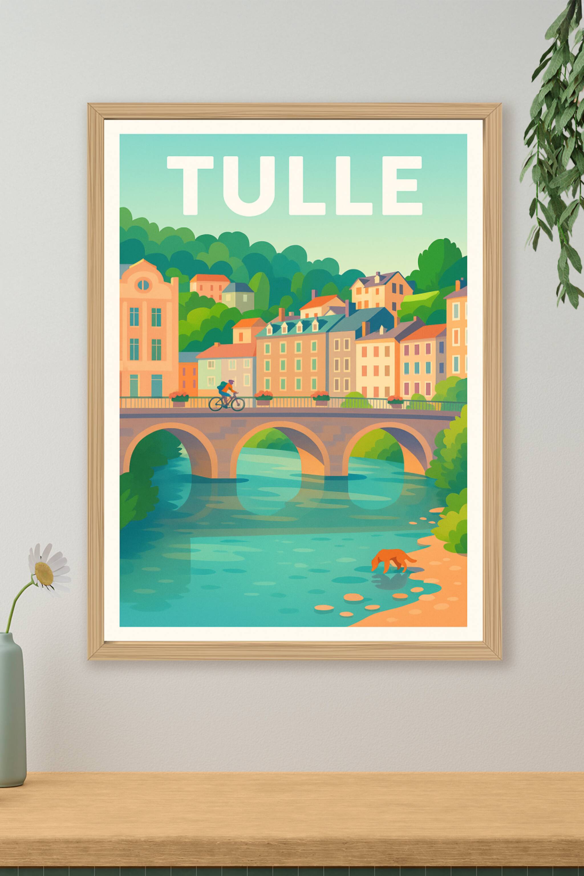 Affiche de Tulle - Charme et sérénité au fil de la rivière