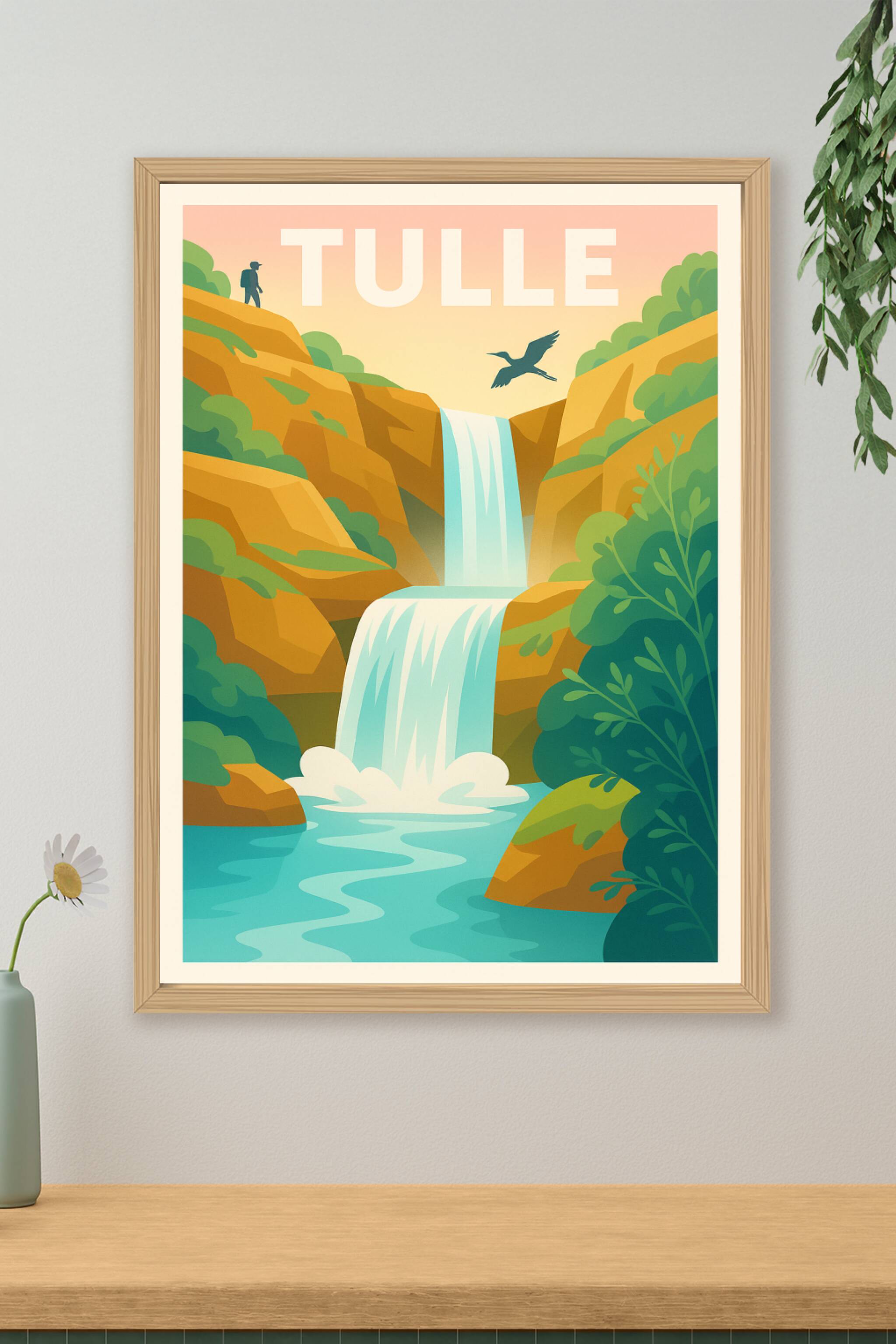 Affiche de Tulle - Évasion nature et cascades apaisantes