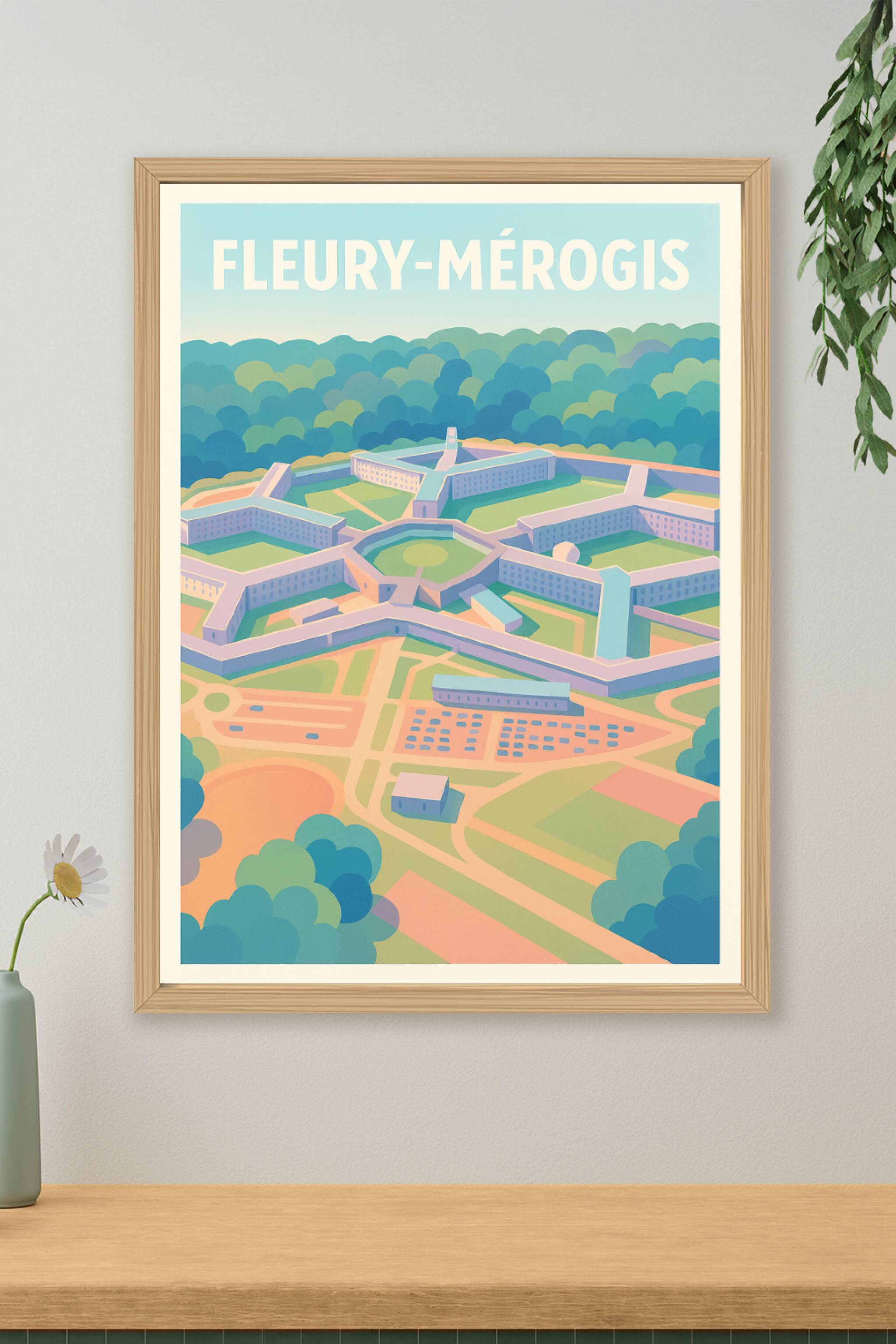 Affiche de Fleury-Mérogis - Architecture et nature en harmonie