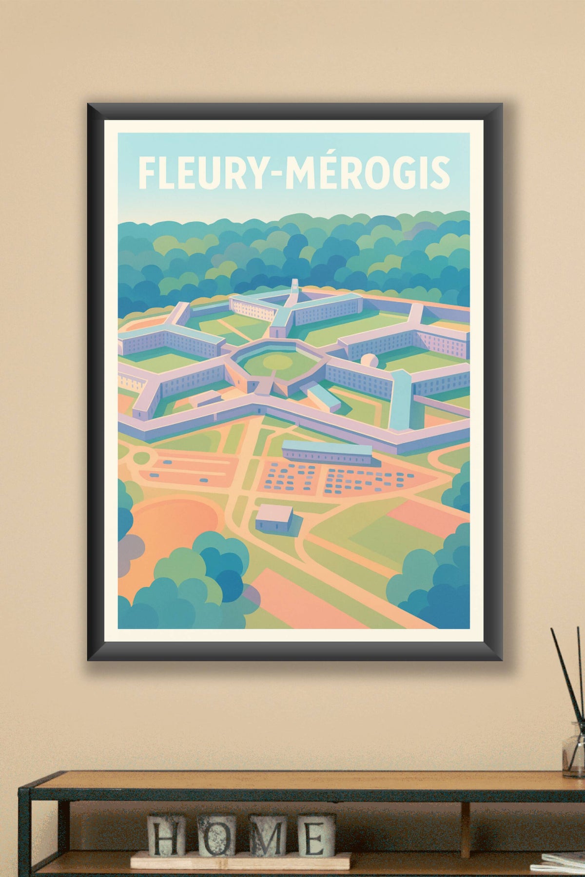 Affiche de Fleury-Mérogis - Architecture et nature en harmonie