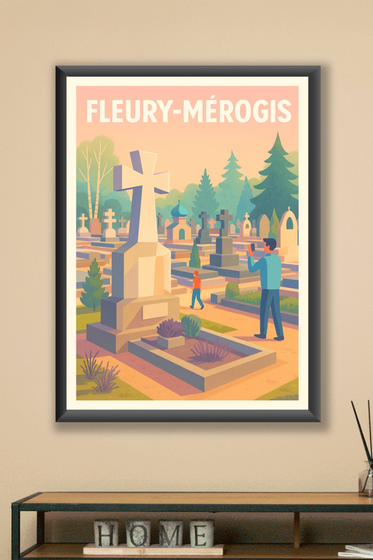 Affiche de Fleury-Mérogis - Une balade paisible au cimetière historique