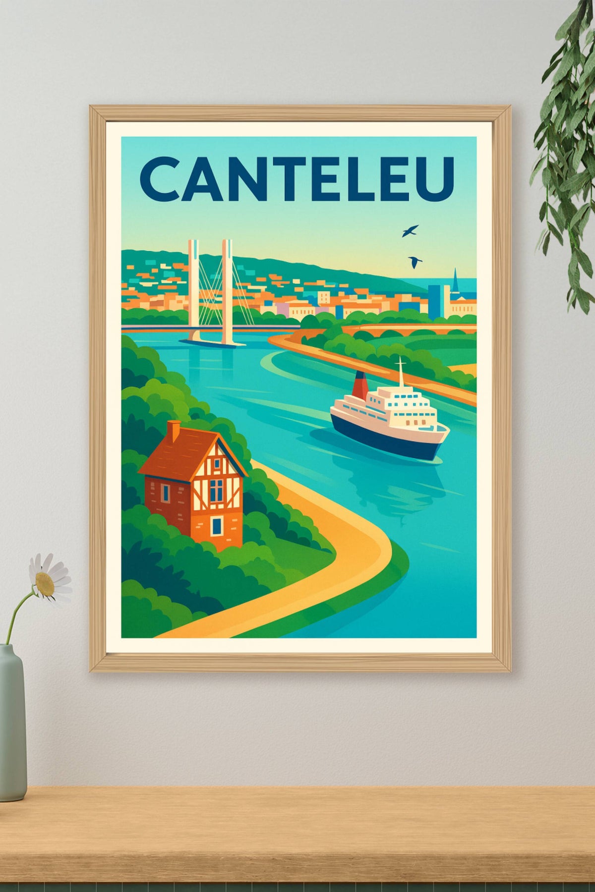 Affiche de Canteleu - Charme fluvial et modernité