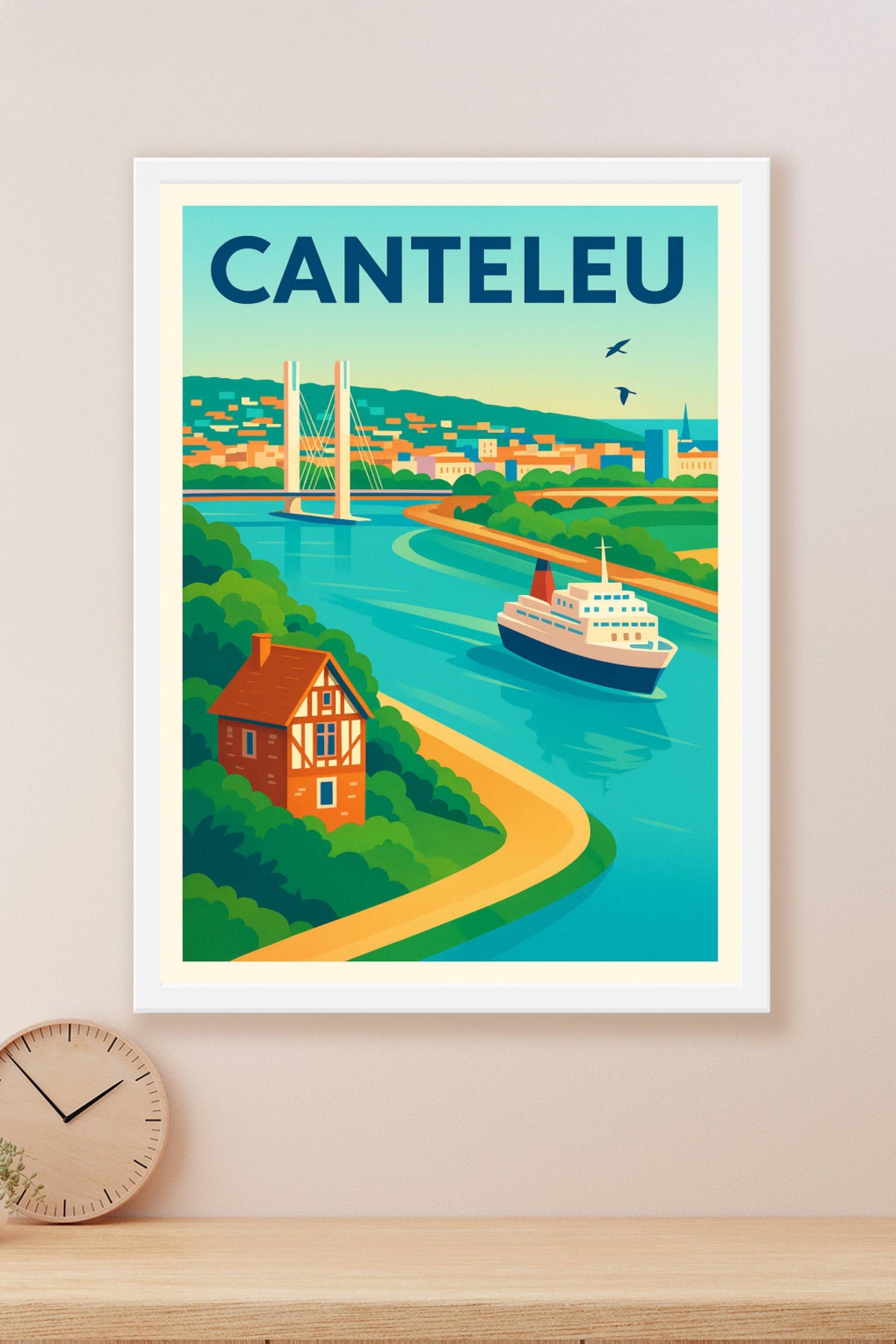 Affiche de Canteleu - Charme fluvial et modernité