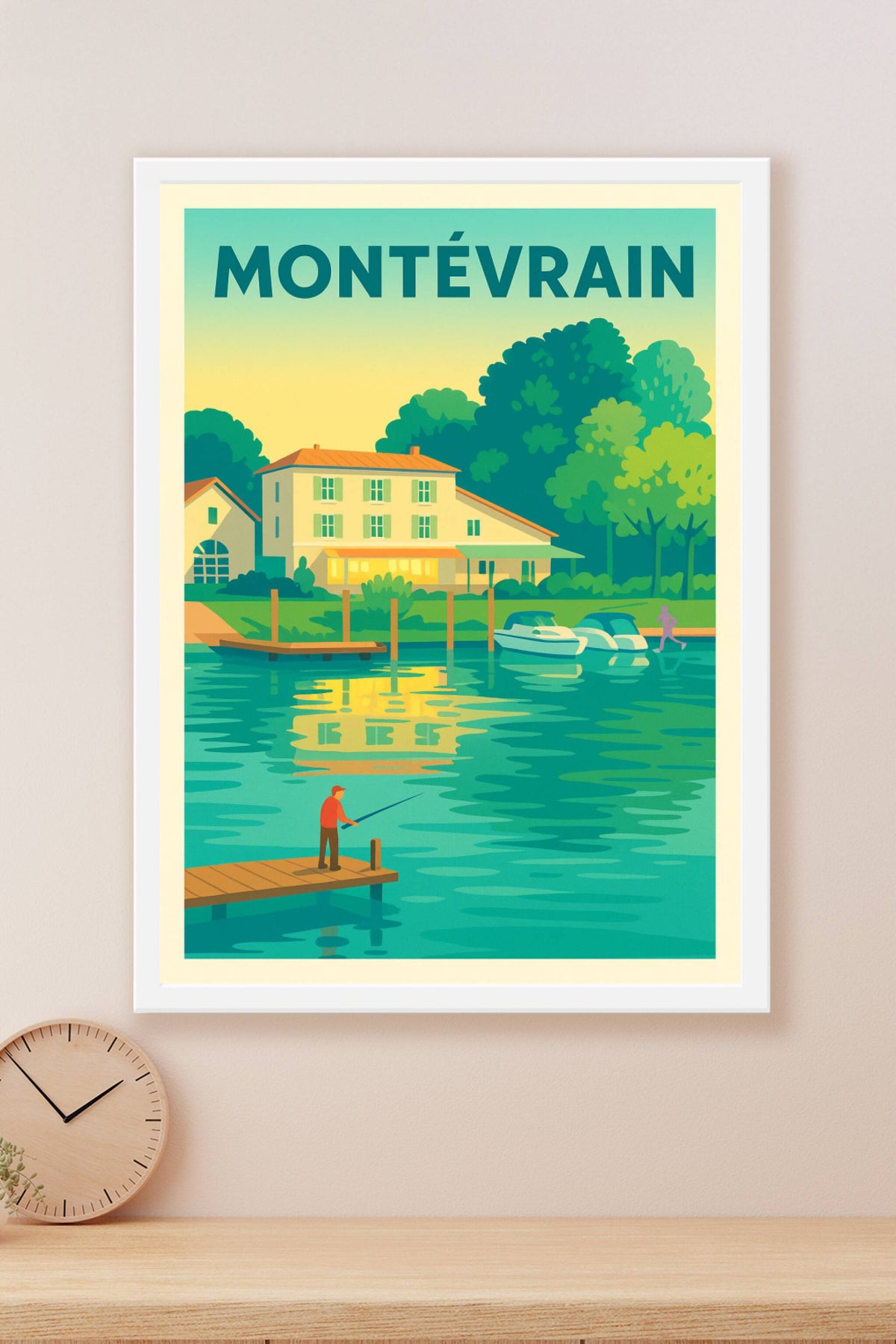 Affiche de Montévrain - Invitation à la détente au bord de l'eau