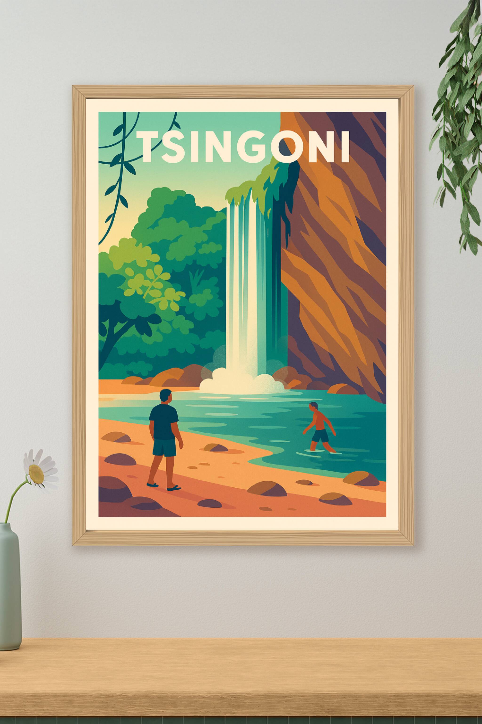 Affiche de Tsingoni - Évasion nature entre cascade et lagon