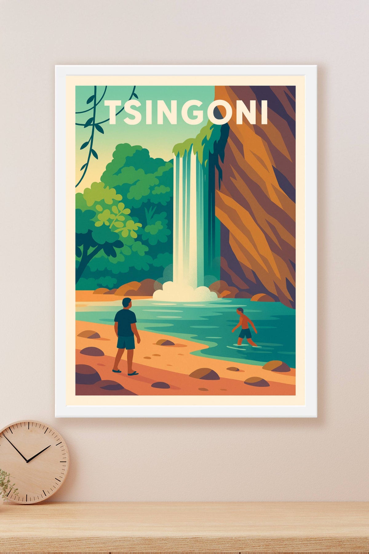 Affiche de Tsingoni - Évasion nature entre cascade et lagon