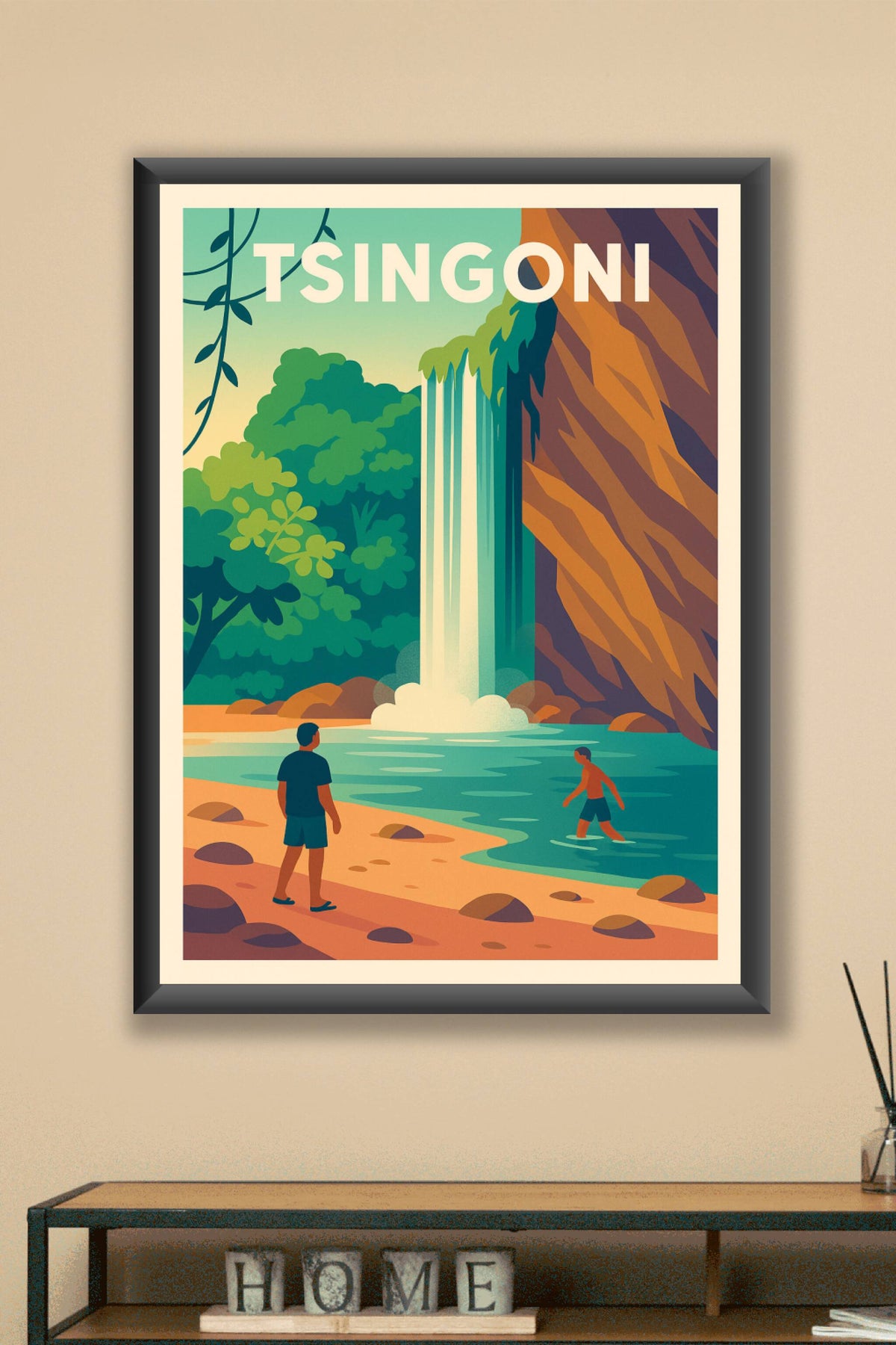 Affiche de Tsingoni - Évasion nature entre cascade et lagon