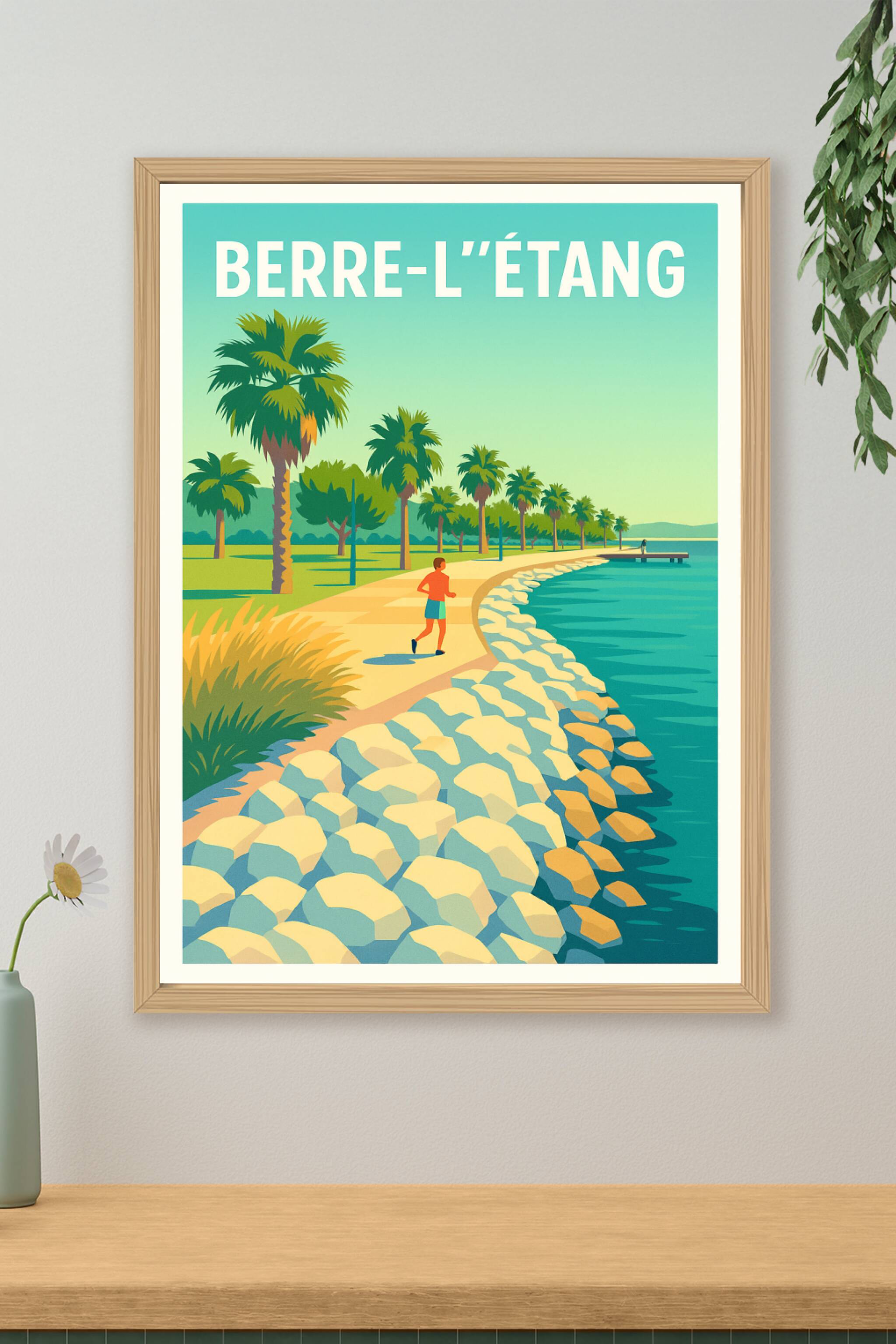 Affiche de Berre-l'Étang - Promenade en bord de lagune
