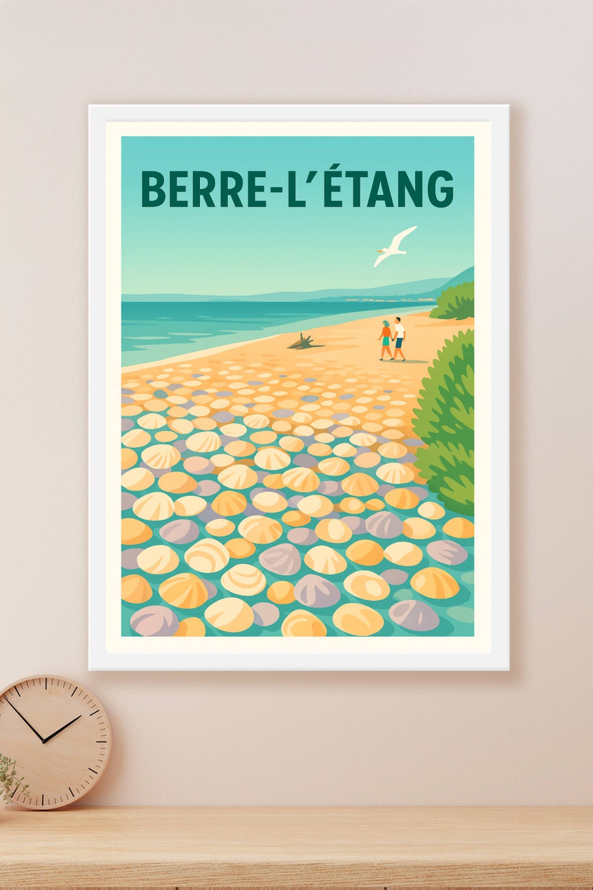 Affiche de Berre-l'Étang - Plage et Sérénité en Méditerranée