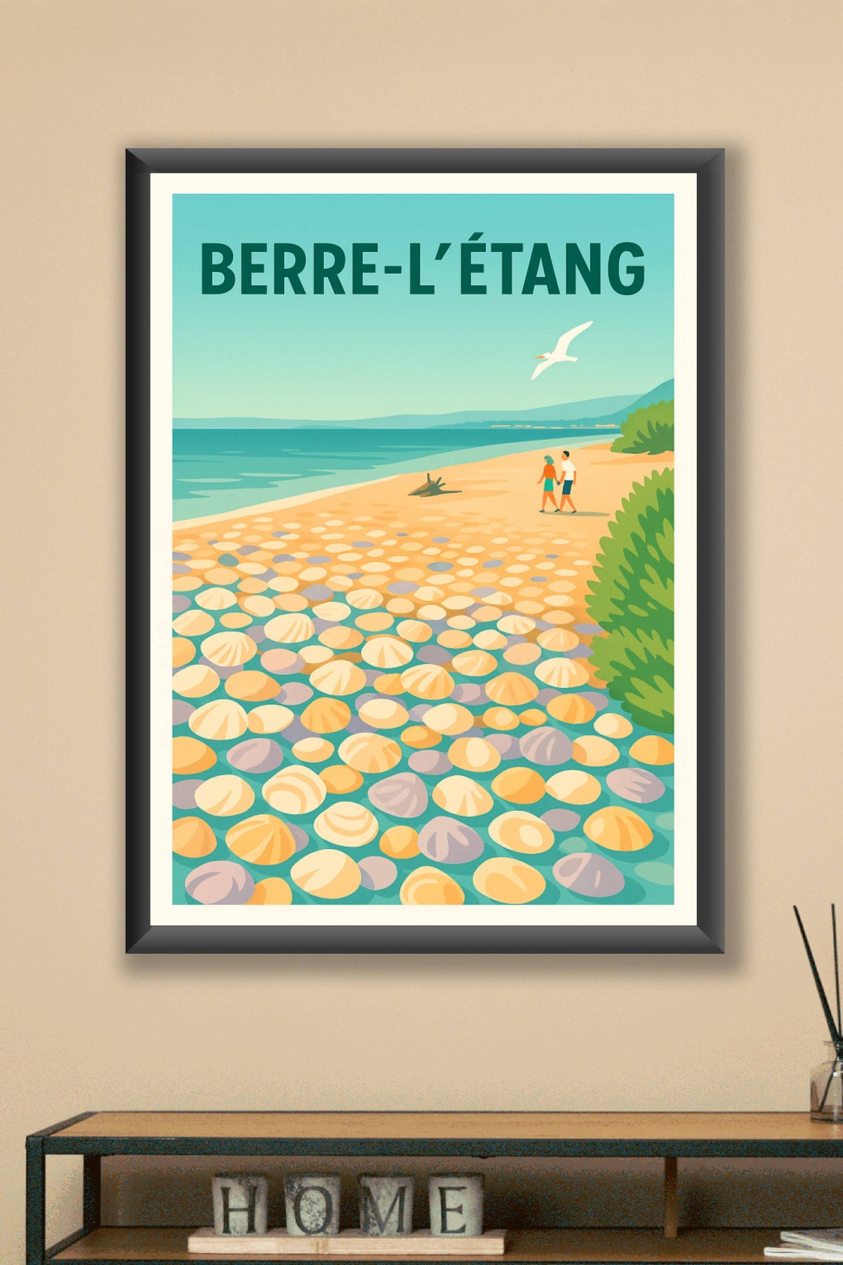 Affiche de Berre-l'Étang - Plage et Sérénité en Méditerranée