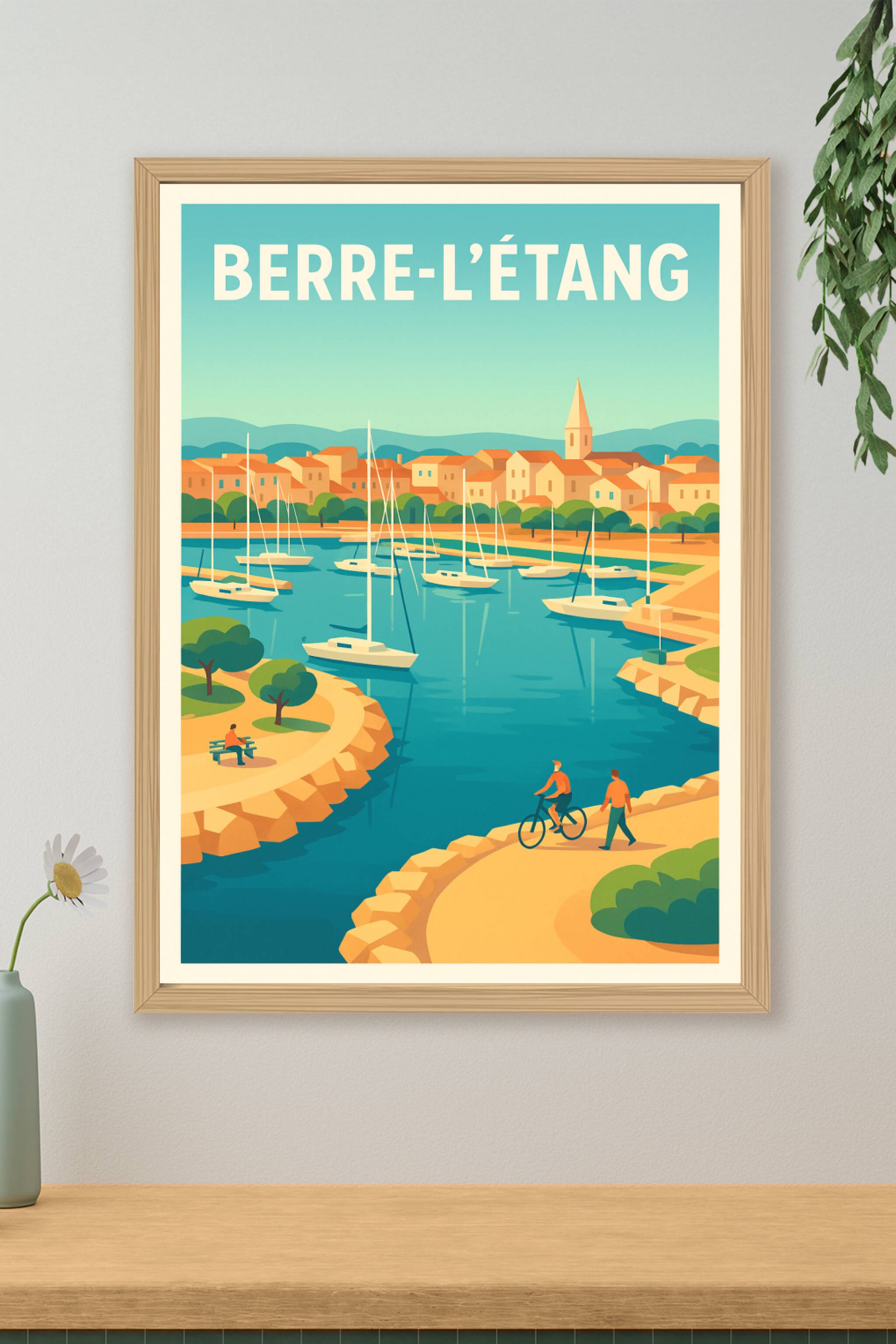 Affiche de Berre-l'Étang - Sérénité au bord du lagon