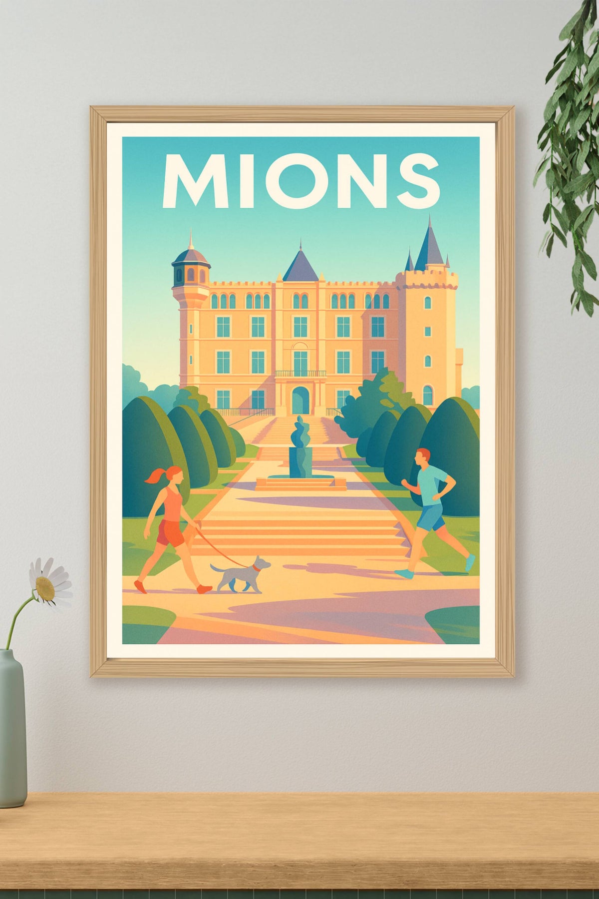 Affiche de Mions - L'élégance du château et la vie en plein air