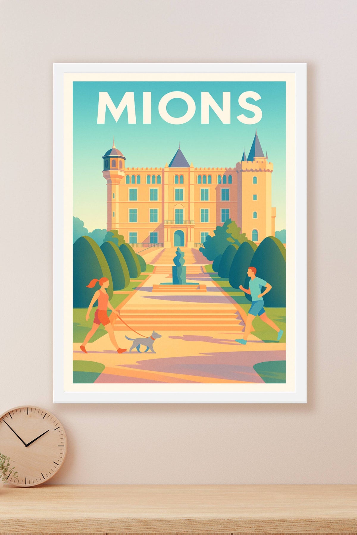 Affiche de Mions - L'élégance du château et la vie en plein air