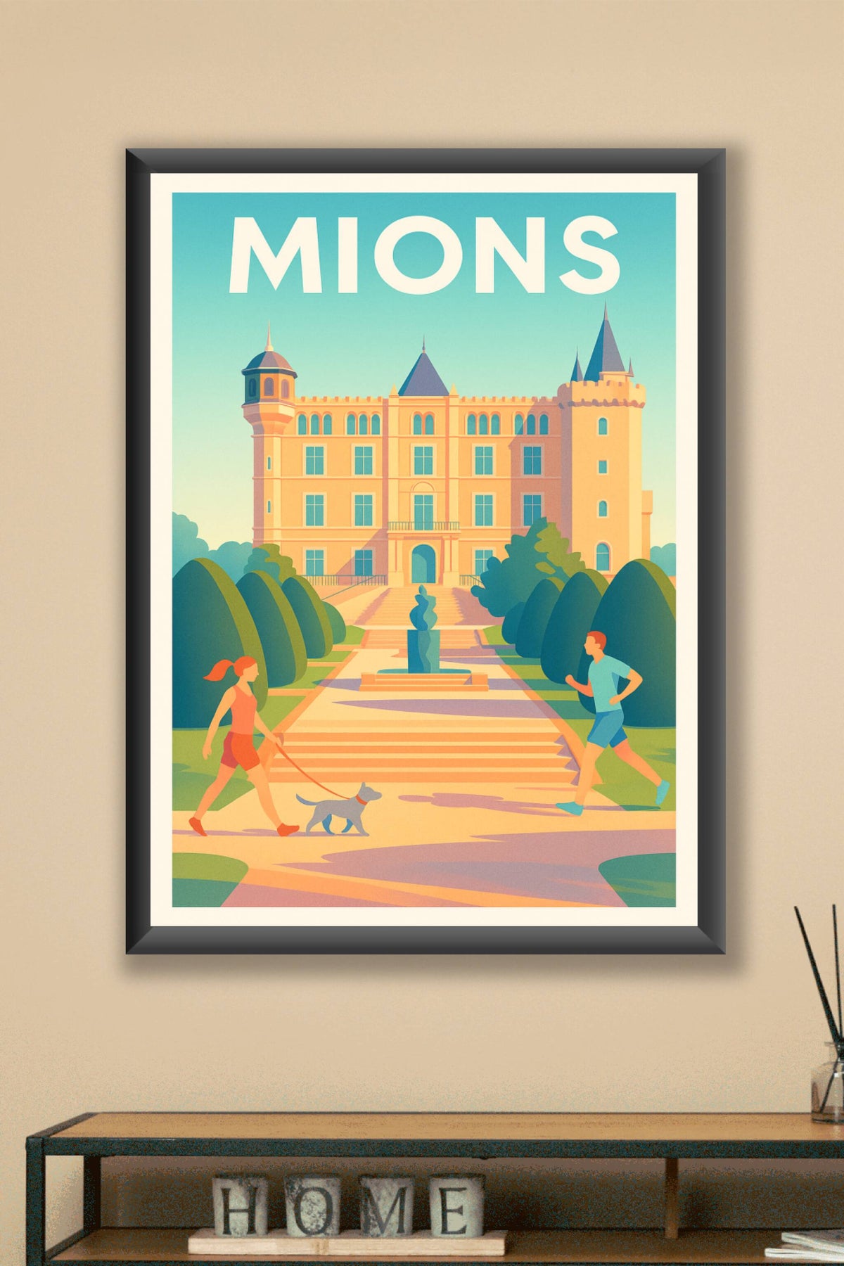 Affiche de Mions - L'élégance du château et la vie en plein air