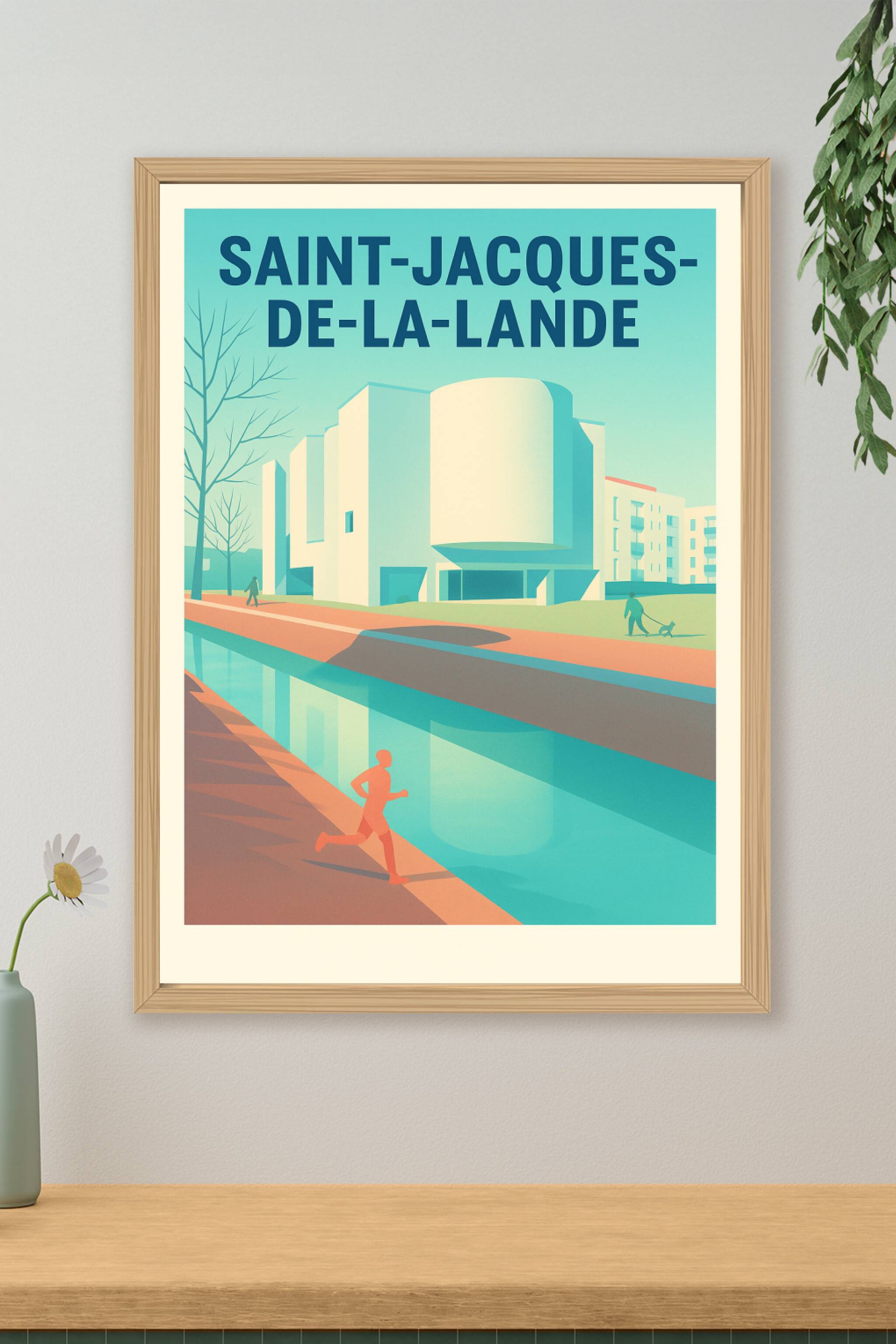Affiche de Saint-Jacques-de-la-Lande - Ambiance urbaine et détente au fil de l'eau