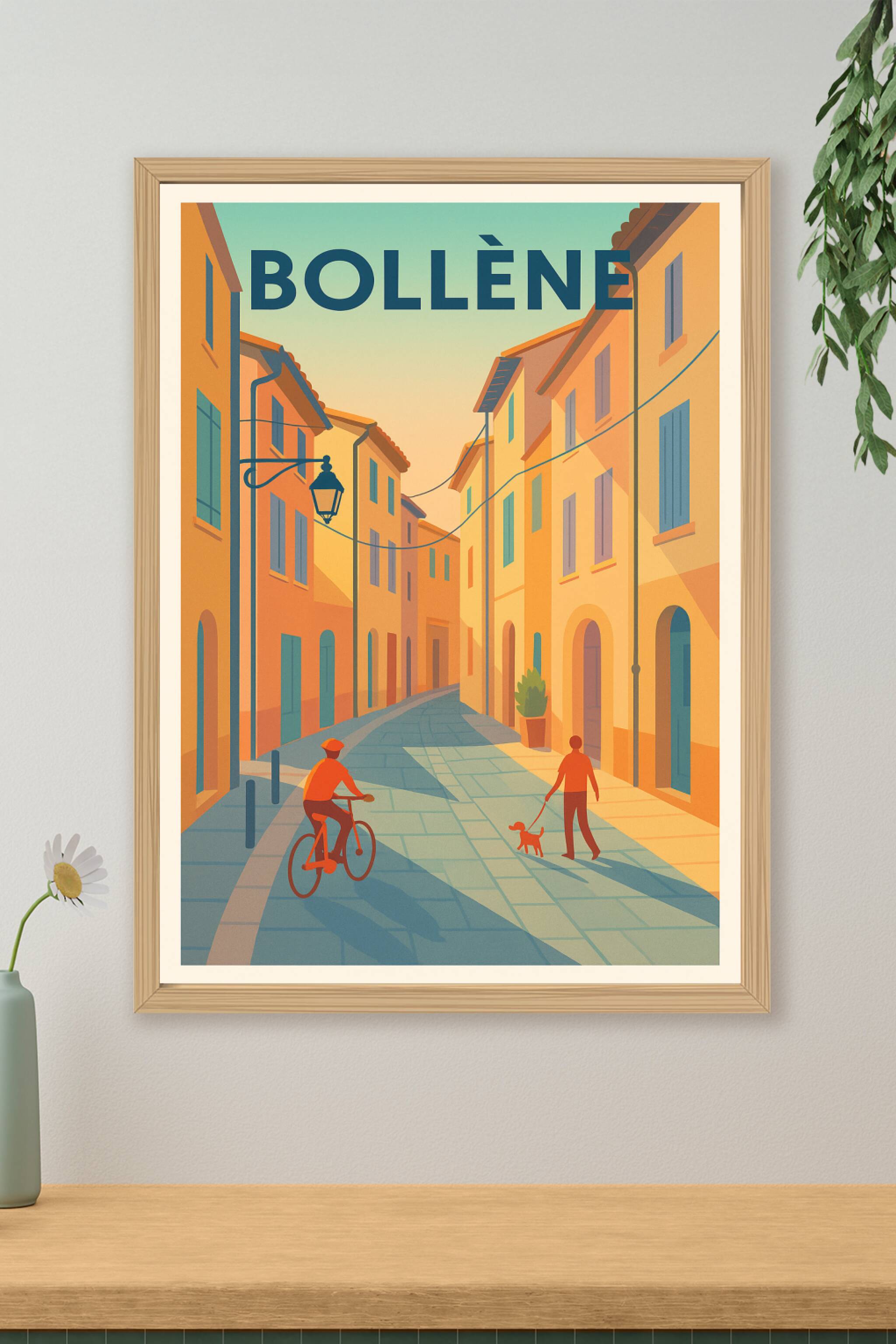 Affiche de Bollène - Promenade en douceur dans les ruelles ensoleillées