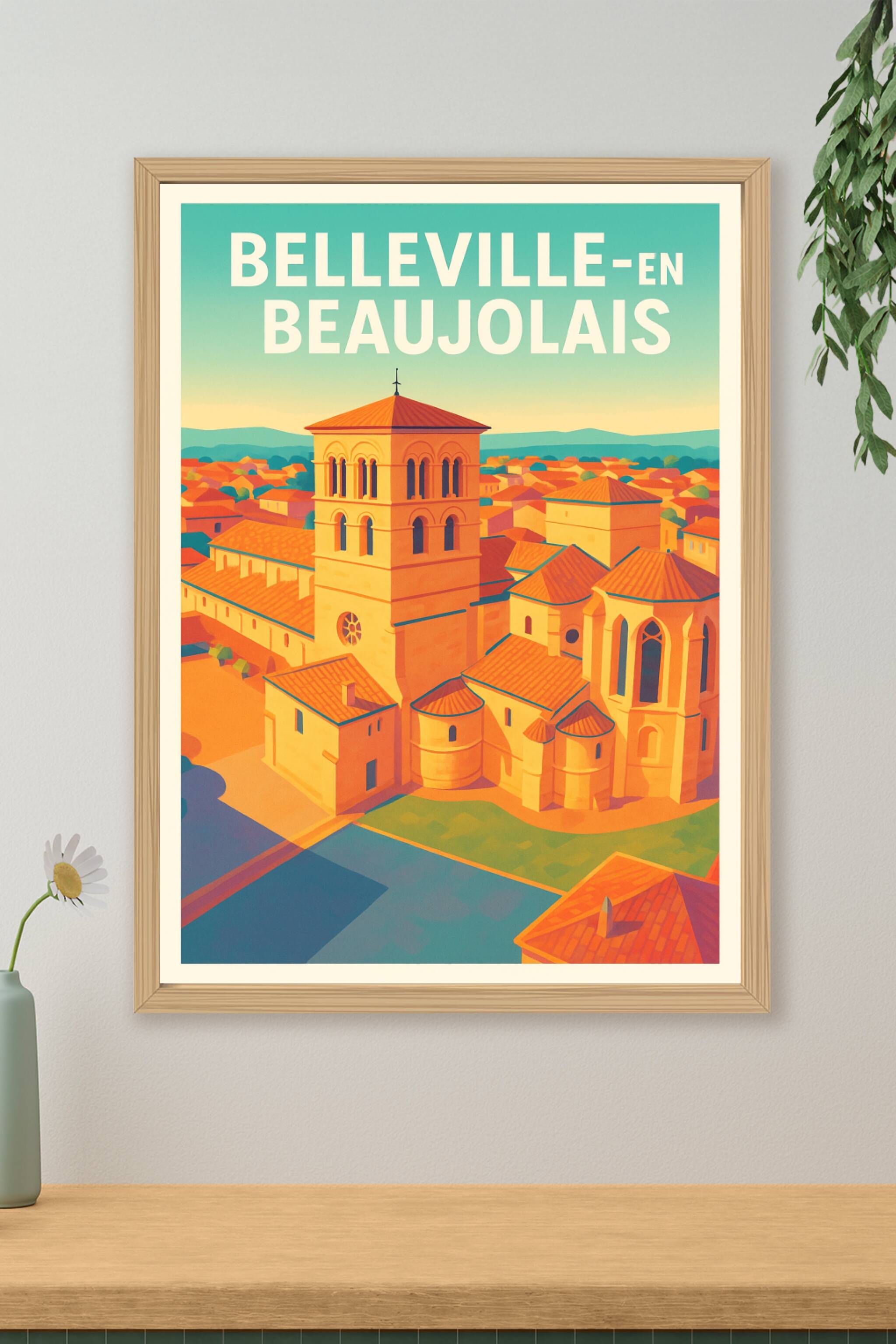 Affiche de Belleville-en-Beaujolais - Charme et tradition au cœur du vignoble