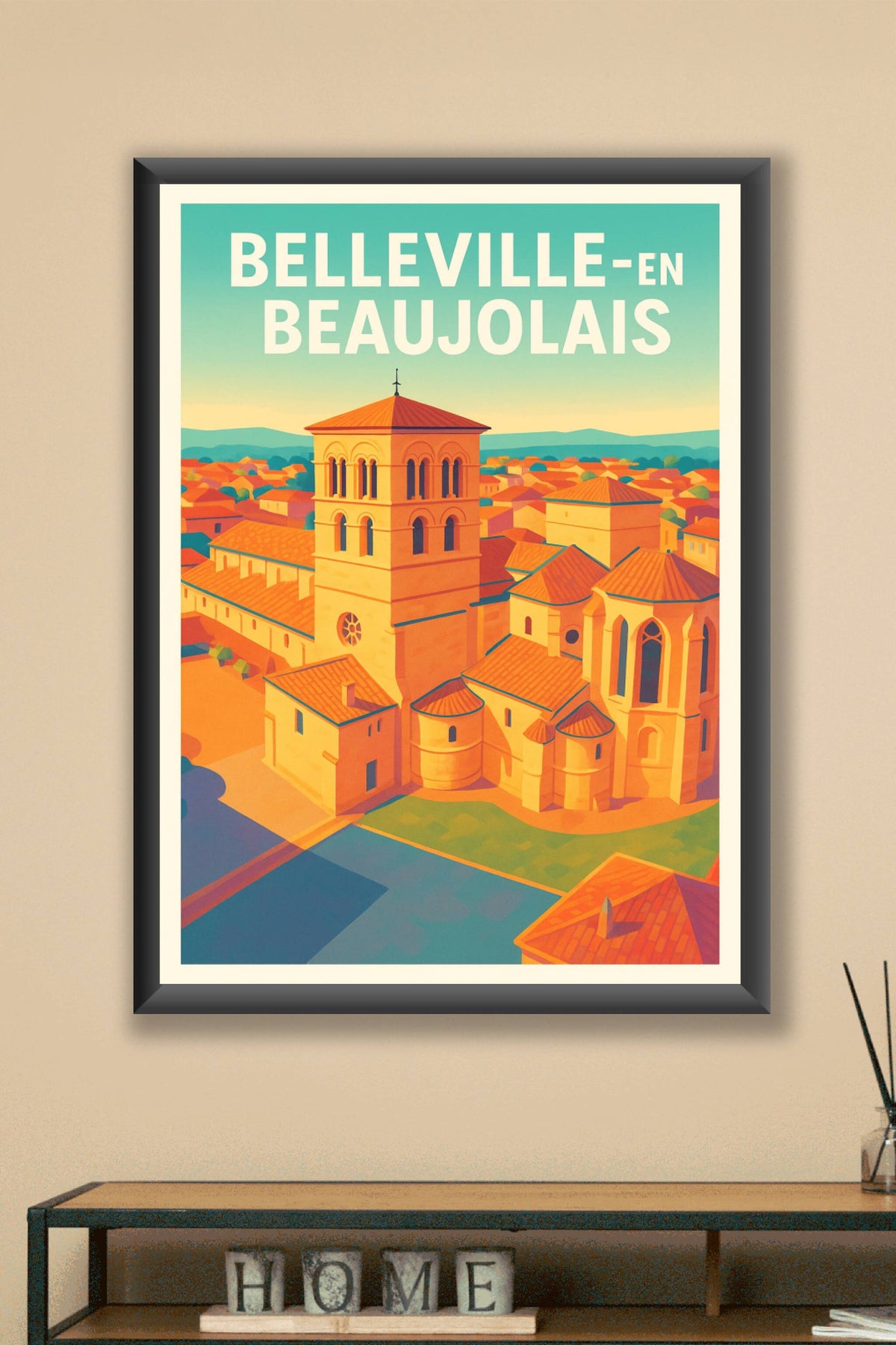 Affiche de Belleville-en-Beaujolais - Charme et tradition au cœur du vignoble