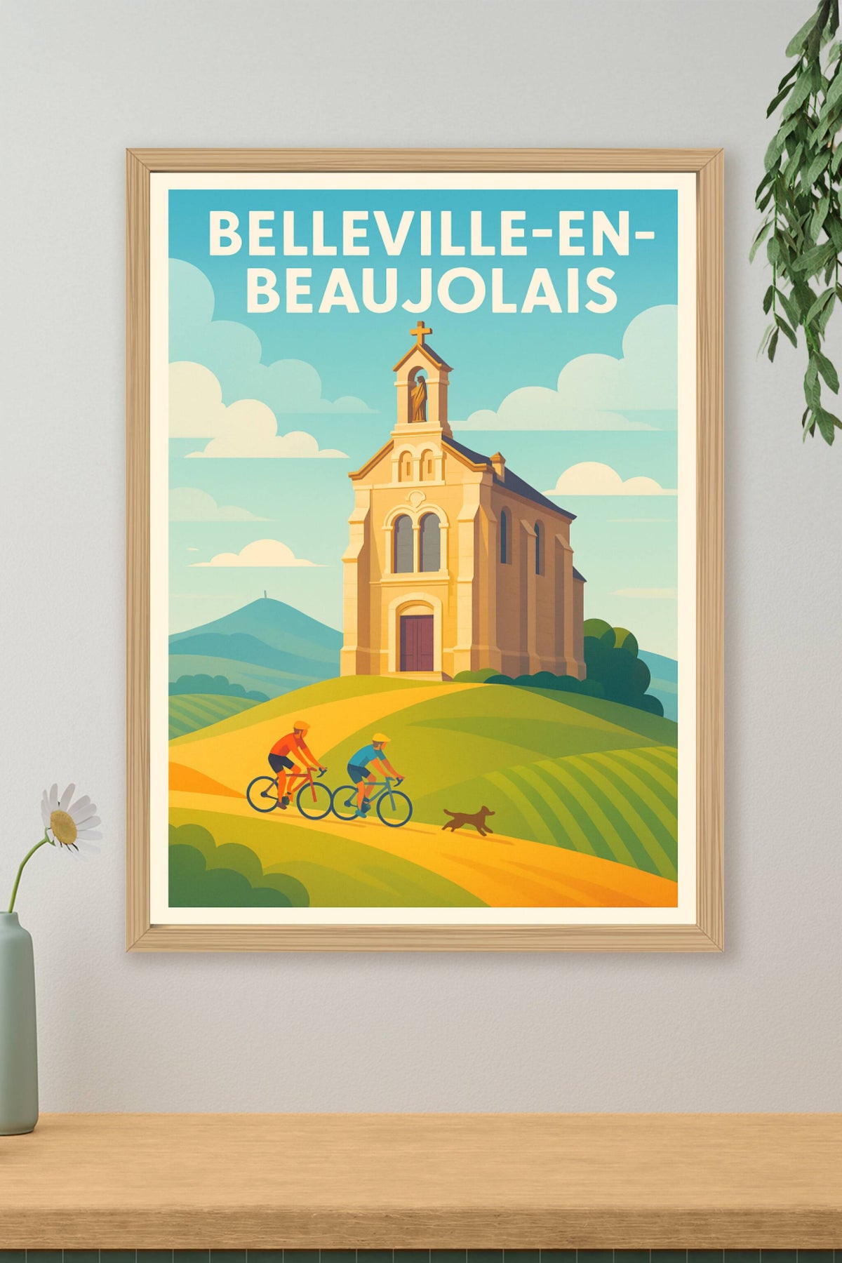 Affiche de Belleville-en-Beaujolais - Évasion champêtre et patrimoine historique