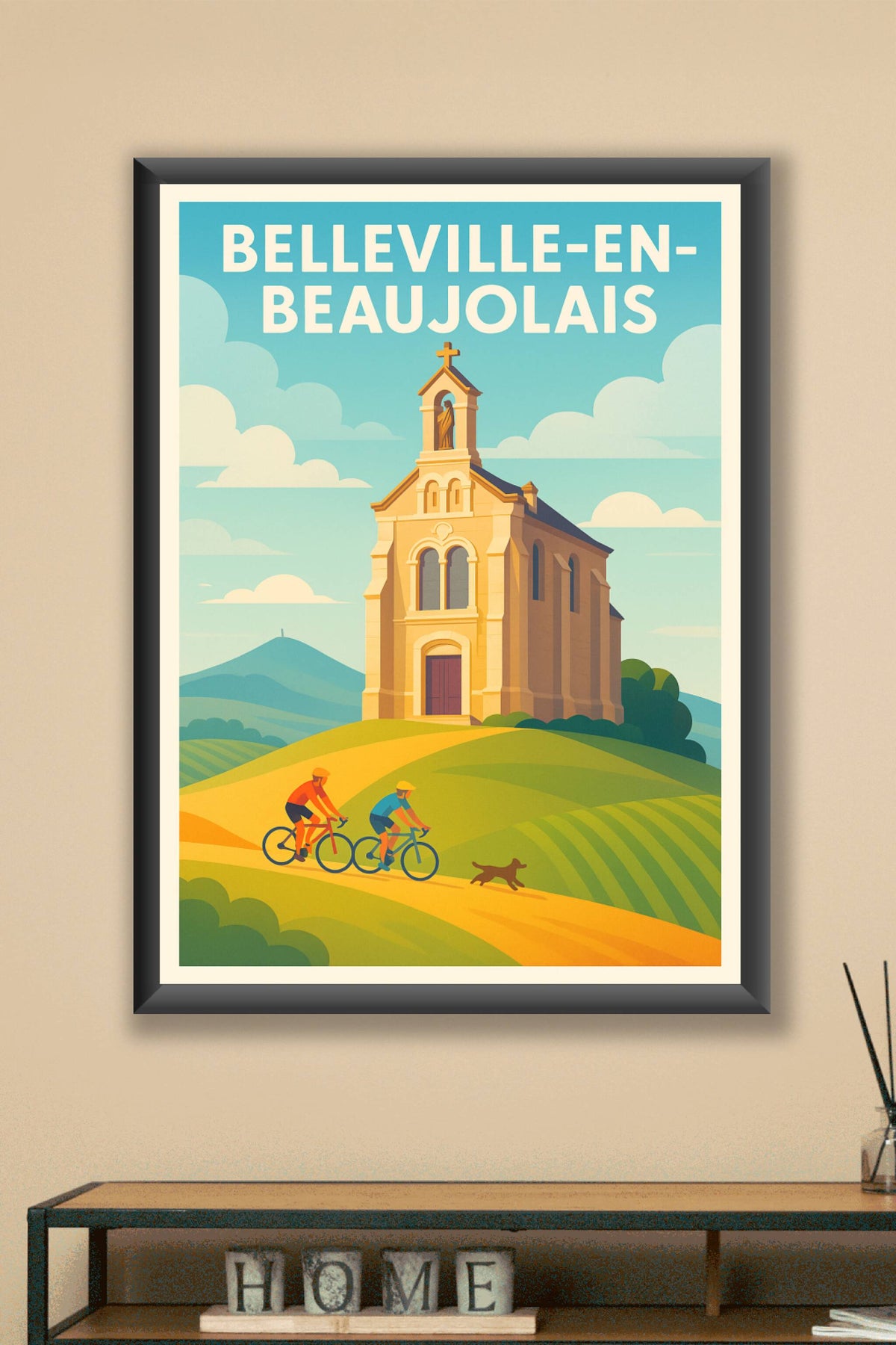 Affiche de Belleville-en-Beaujolais - Évasion champêtre et patrimoine historique
