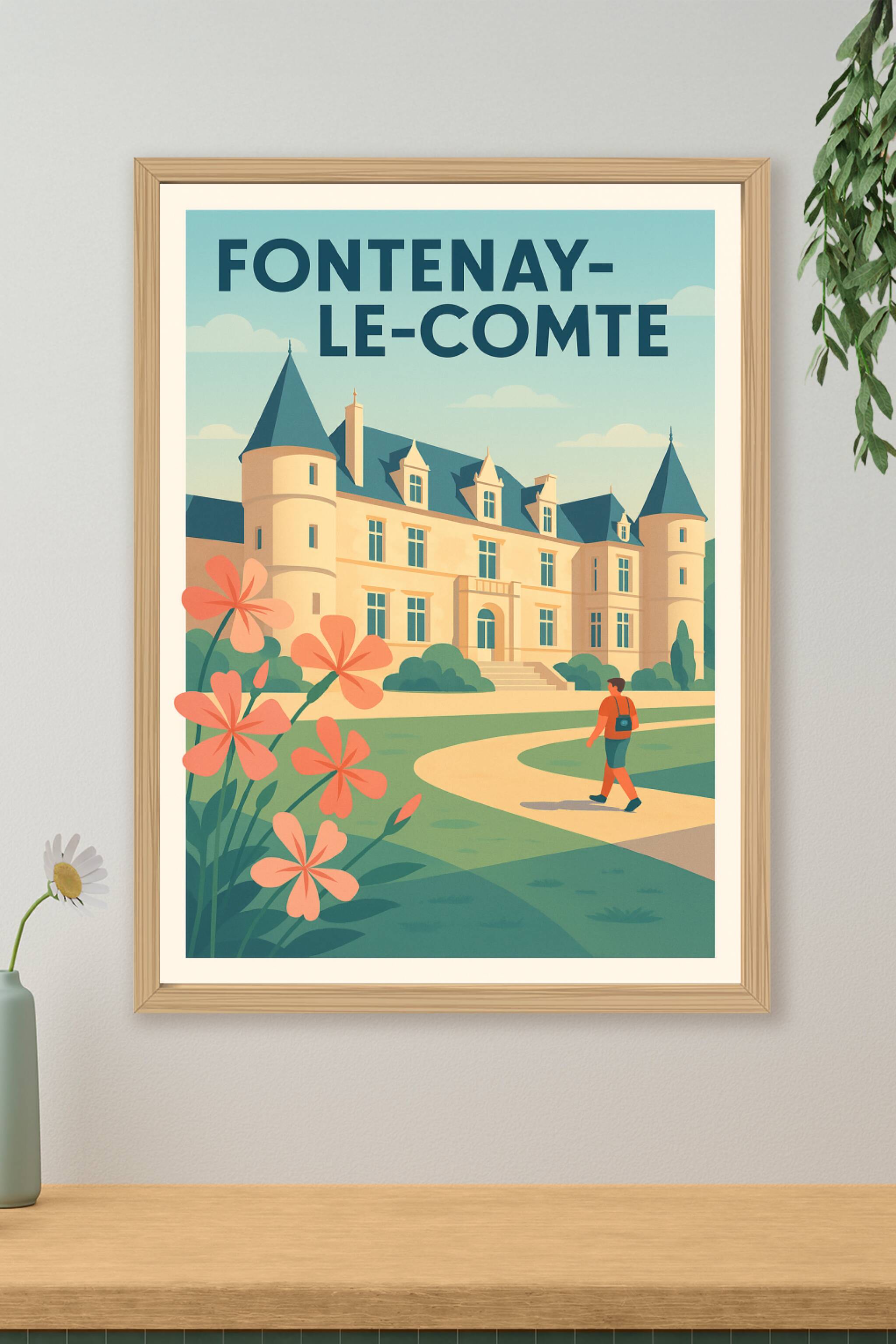 Affiche de Fontenay-le-Comte - Élégance et patrimoine à l'horizon