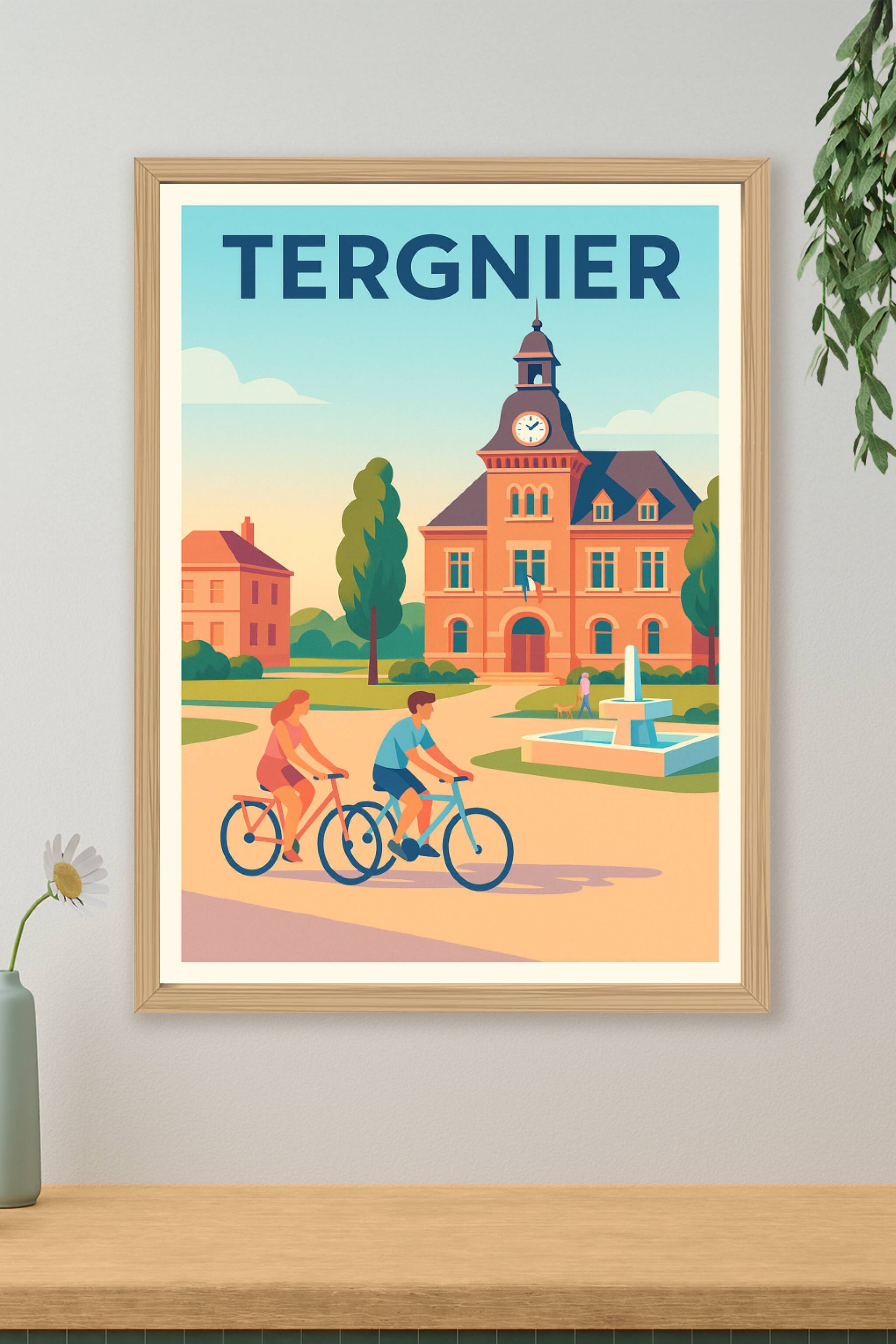 Affiche de Tergnier - Douceur et charme à vélo