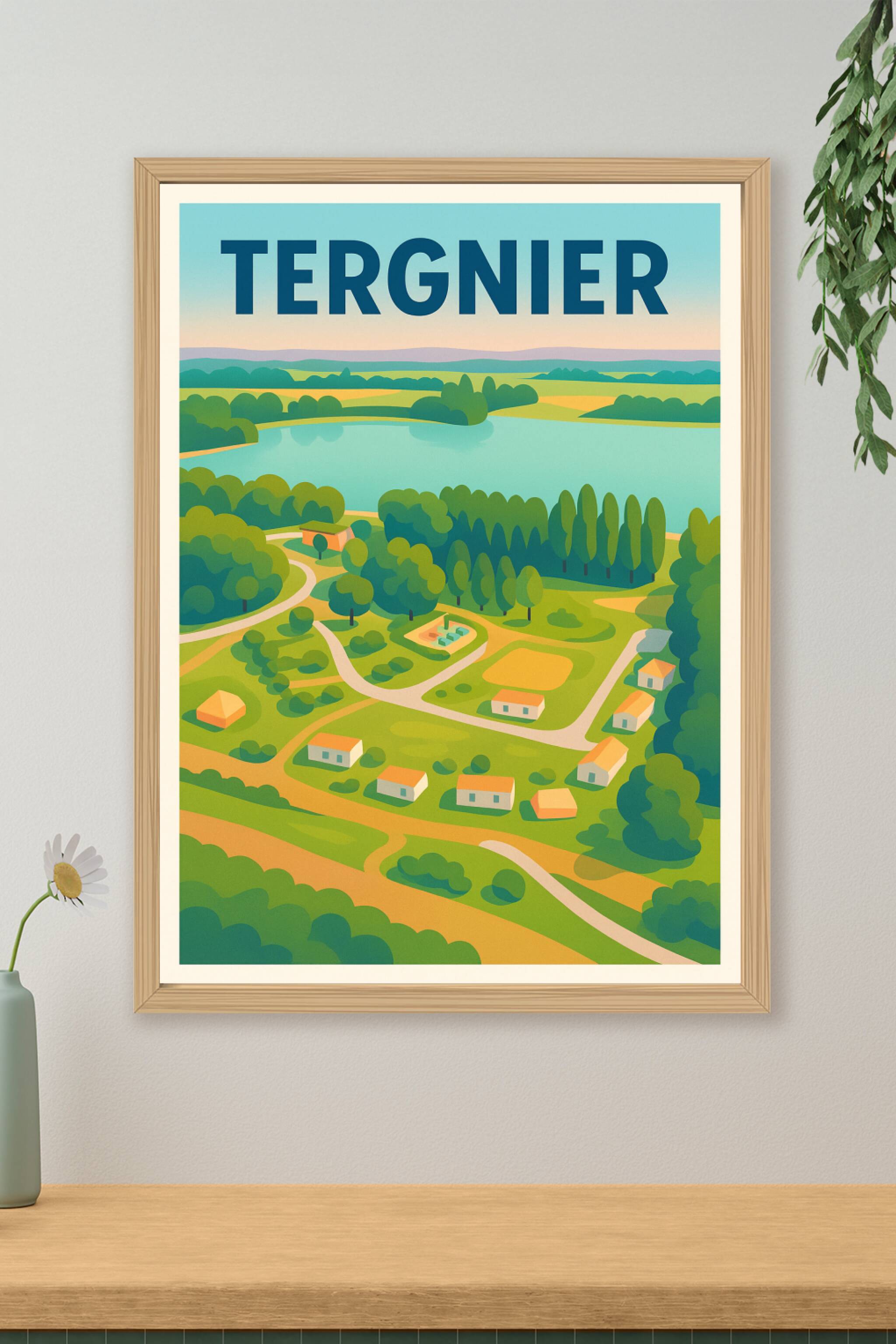 Affiche de Tergnier - Paysages bucoliques et harmonie naturelle