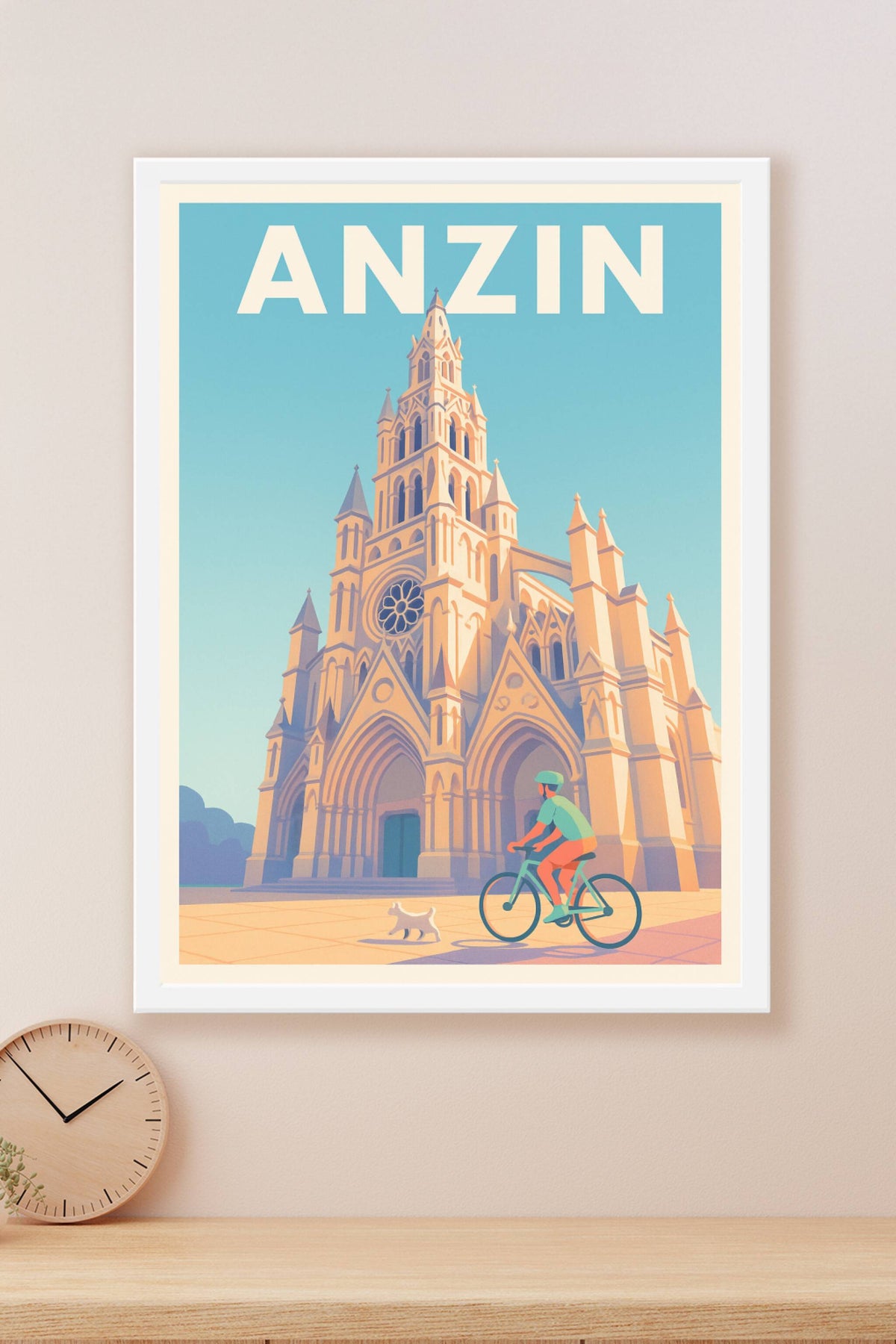 Affiche de Anzin - L'élégance gothique à vélo