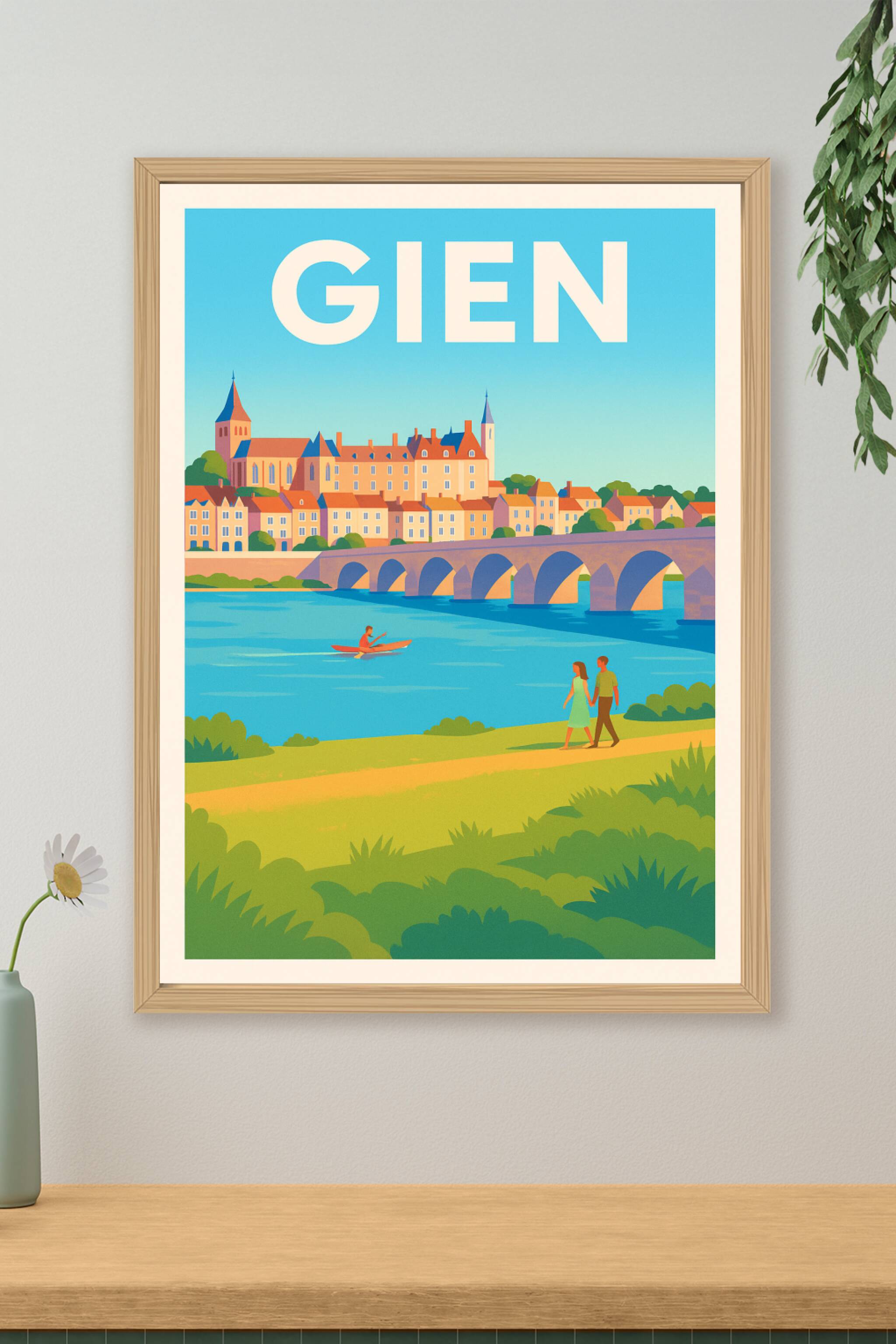 Affiche de Gien - Douceur et charme au bord de la Loire