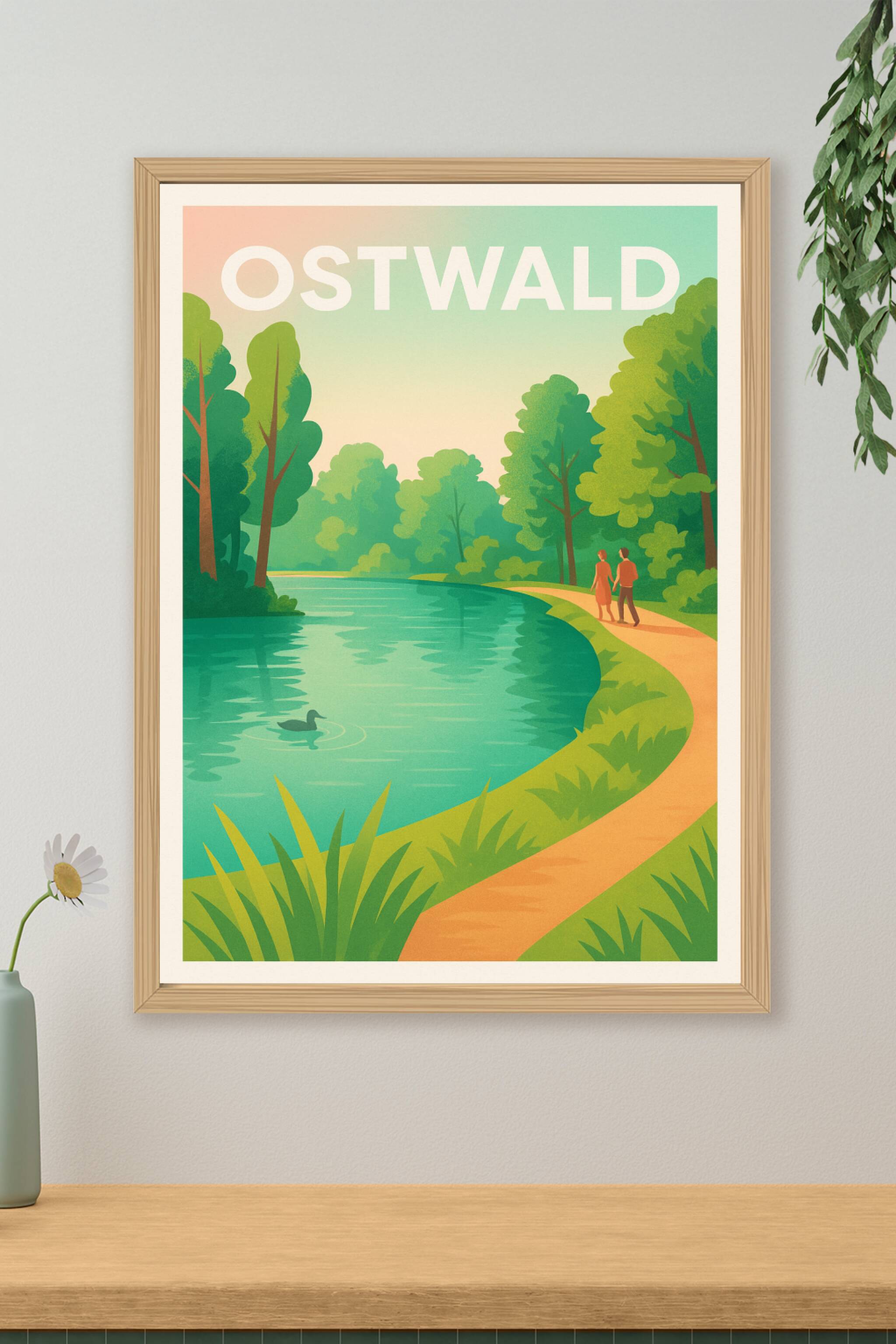 Affiche de Ostwald - Échappée bucolique au bord de l'eau