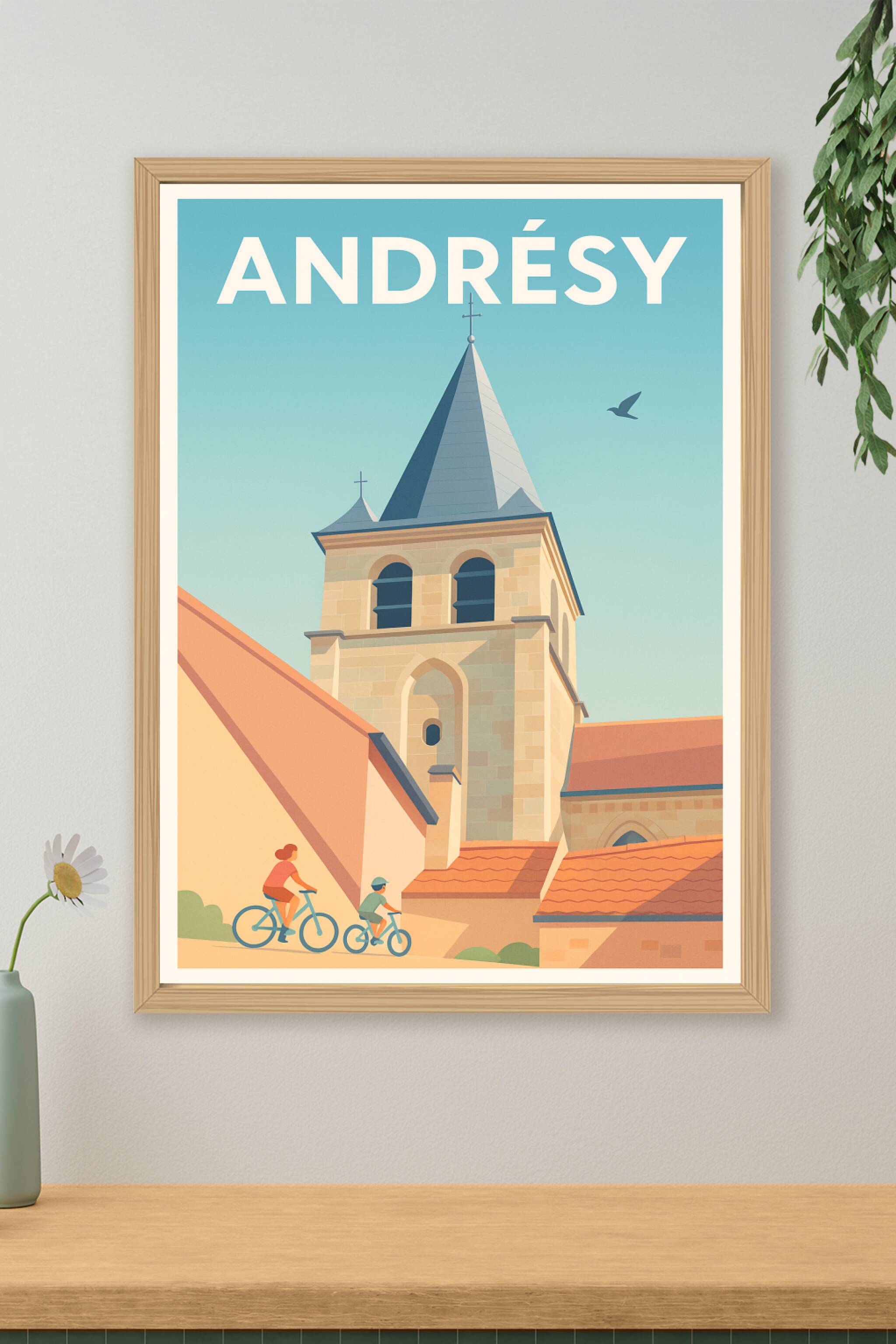 Affiche de Andrésy - La douceur du patrimoine en vélo
