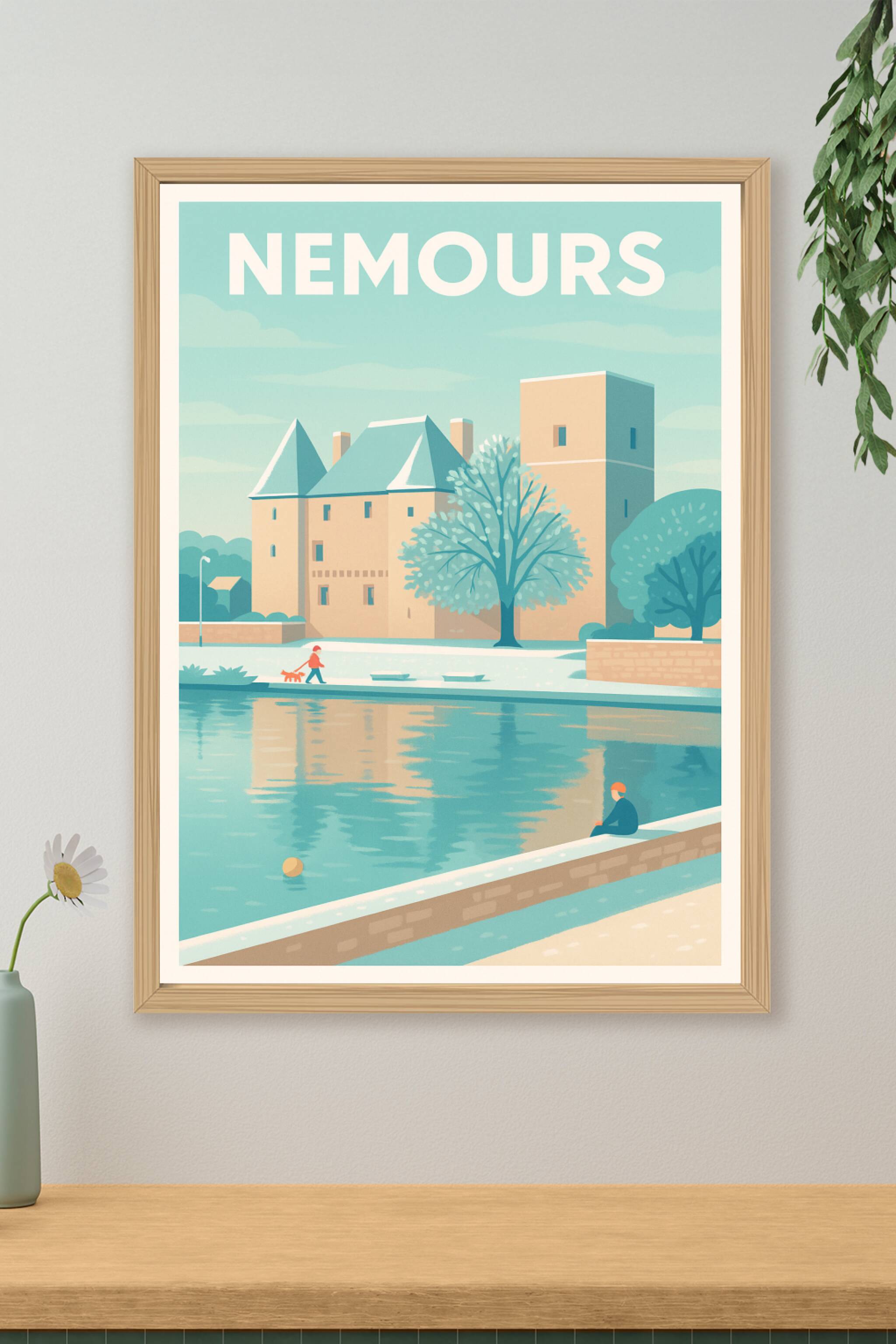 Affiche de Nemours - Charme paisible au bord de l'eau