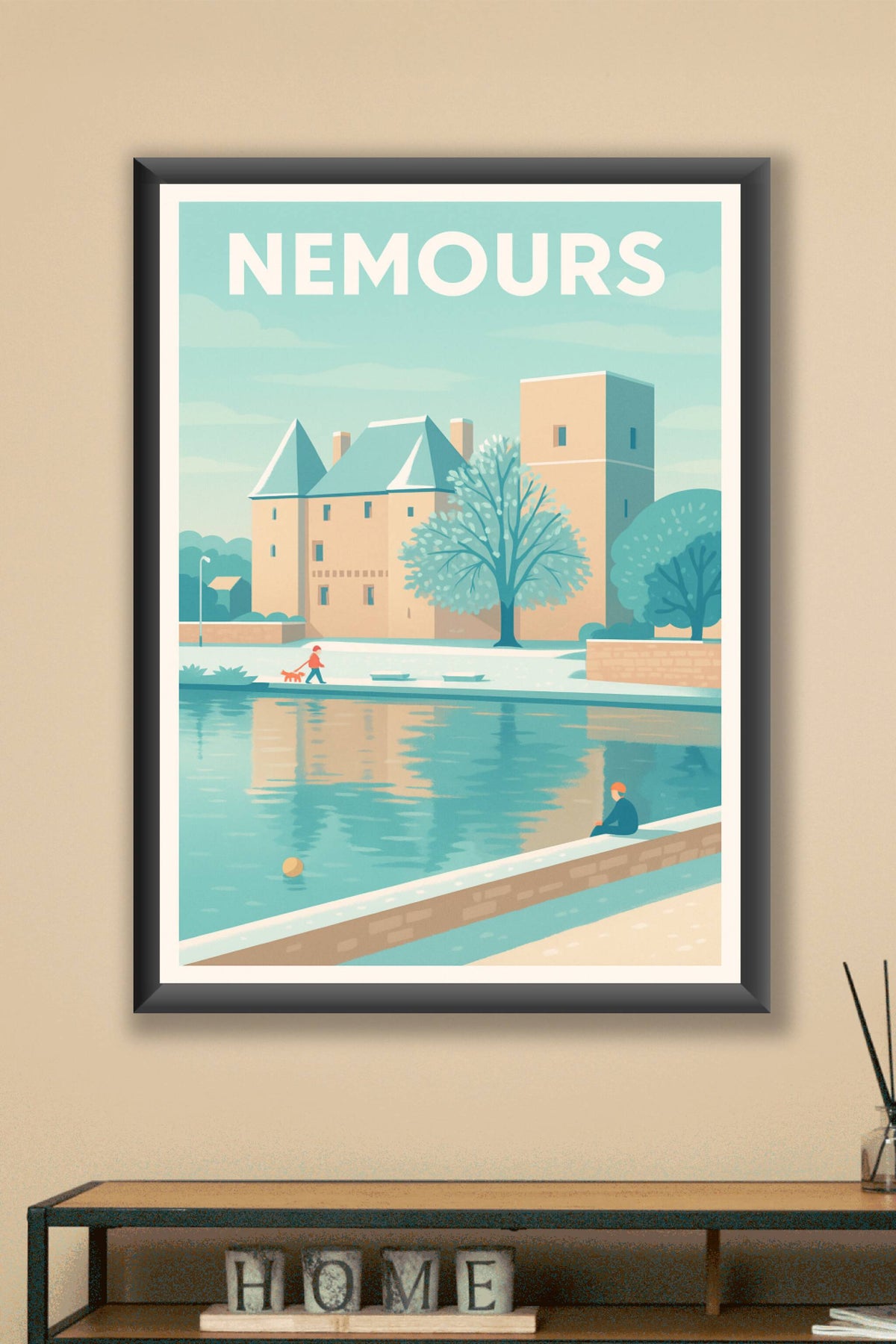 Affiche de Nemours - Charme paisible au bord de l'eau