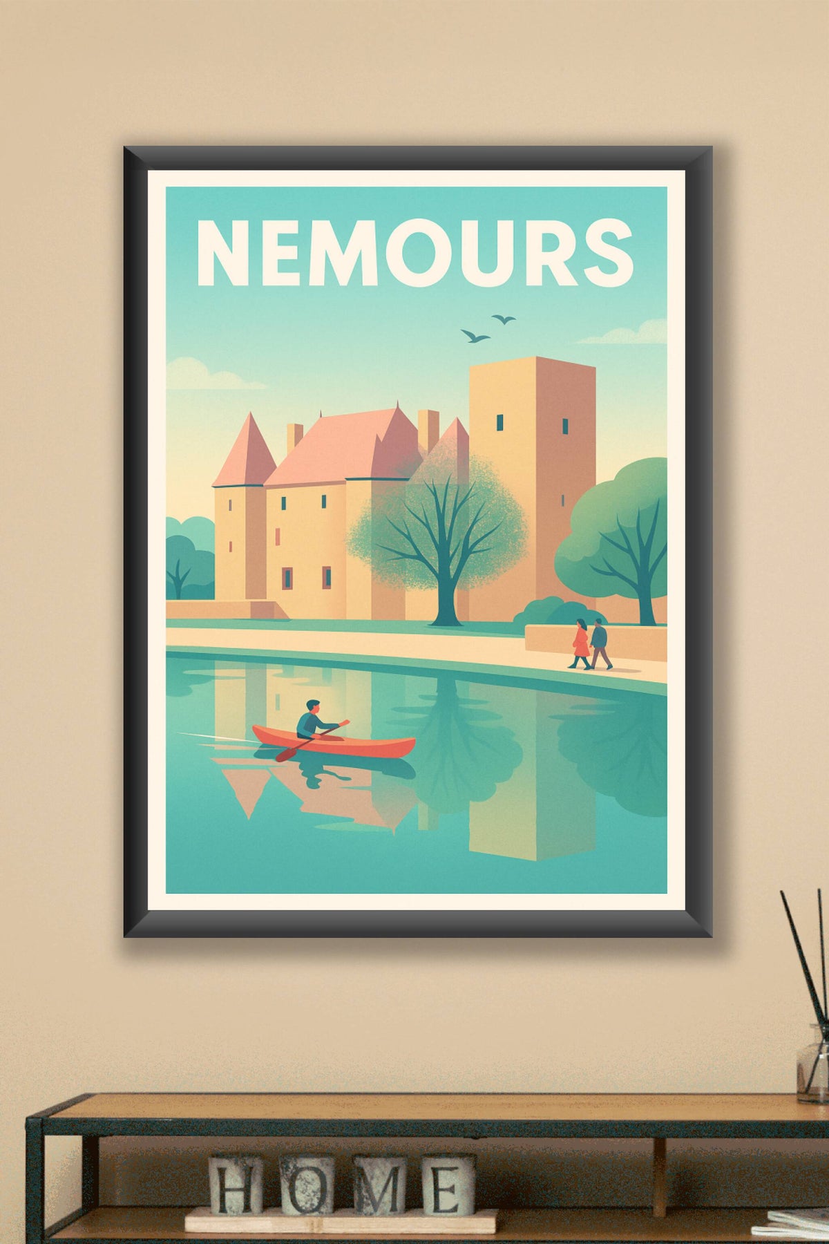 Affiche de Nemours - Évasion paisible au fil de l'eau