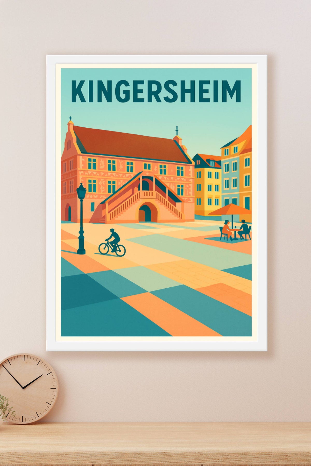 Affiche de Kingersheim - Ambiance chaleureuse de la place centrale