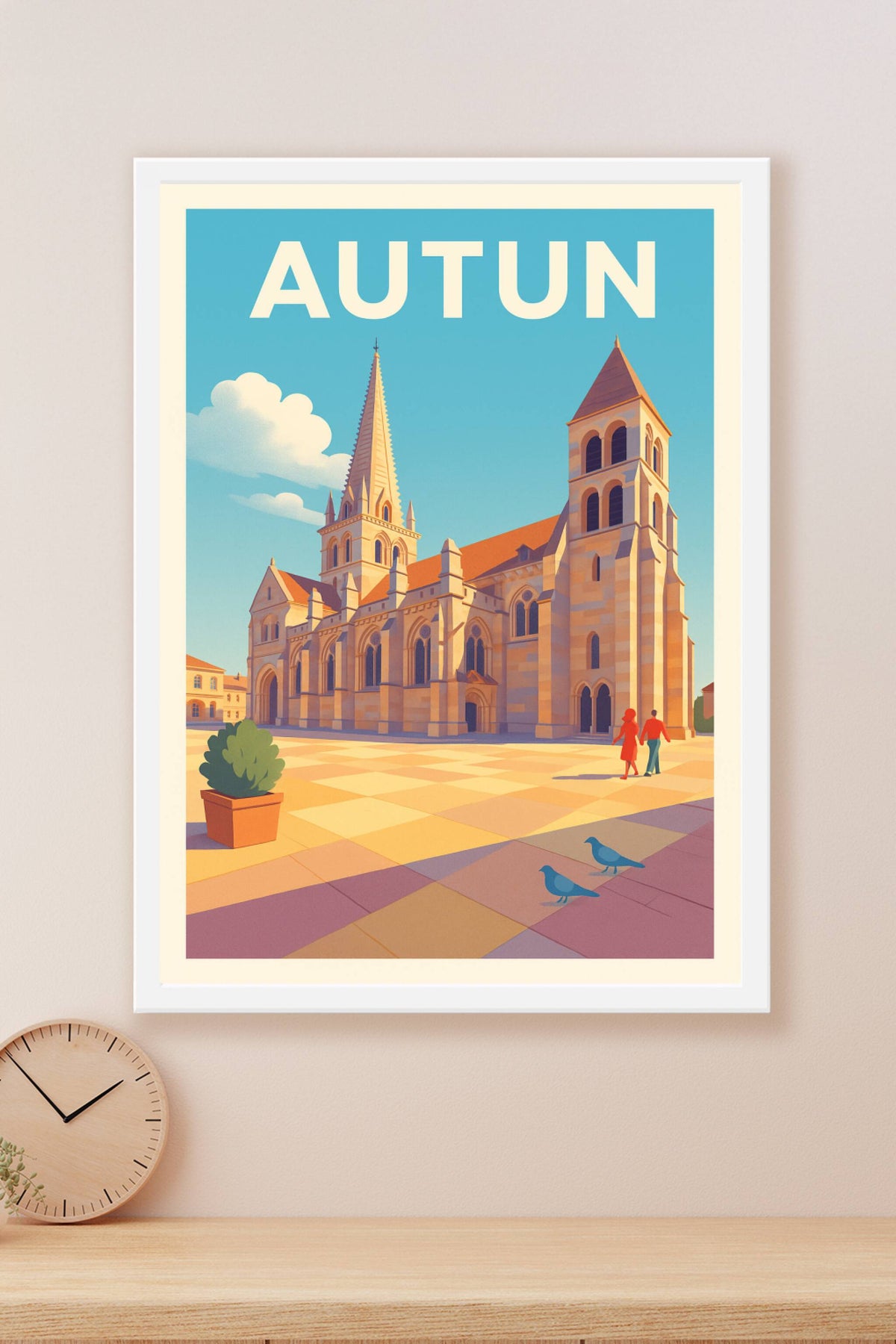 Affiche de Autun - L'élégance historique en pleine lumière