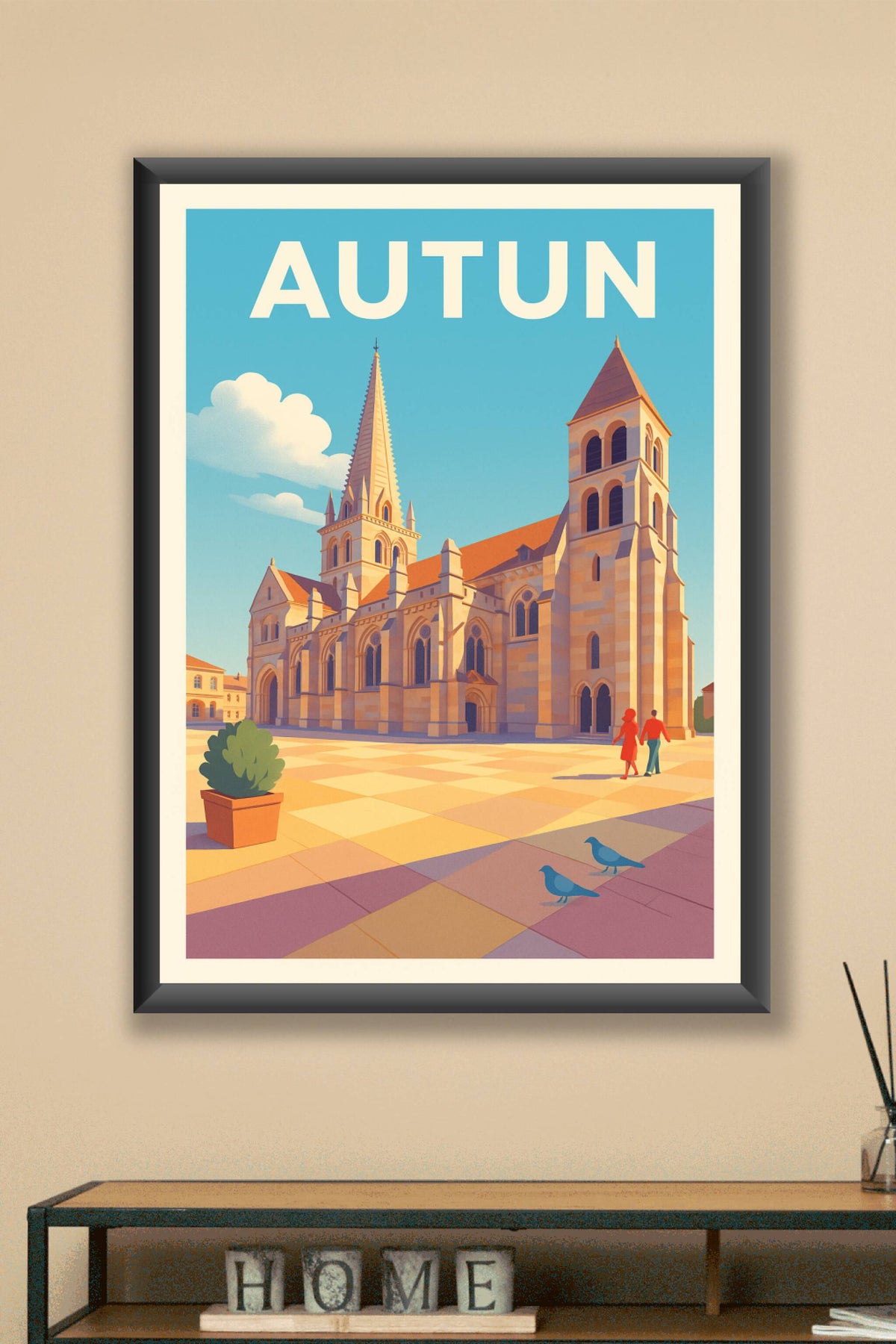 Affiche de Autun - L'élégance historique en pleine lumière