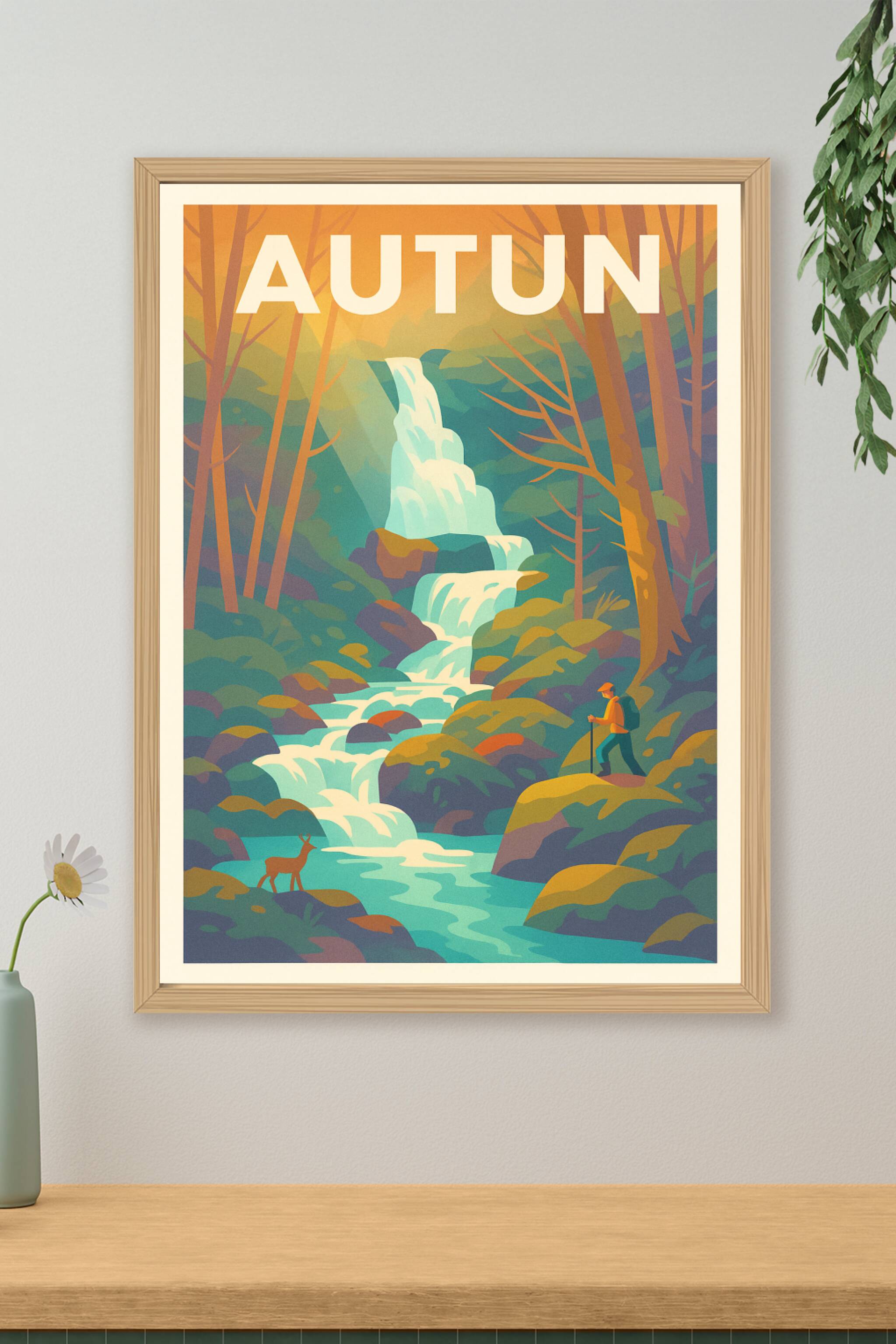 Affiche de Autun - Évasion Nature et Cascade Enchantée