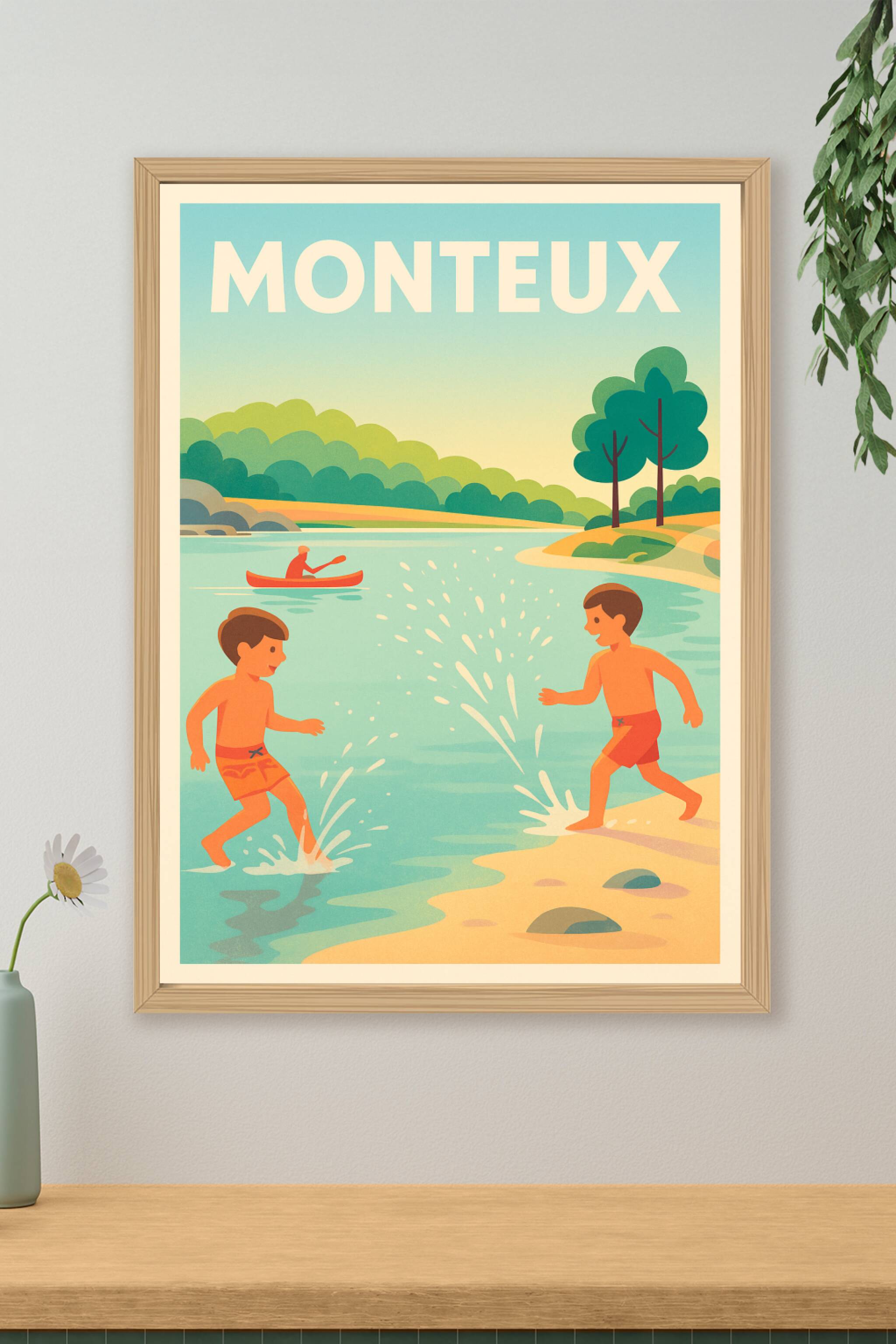 Affiche de Monteux - Douceur et joie au bord de l'eau